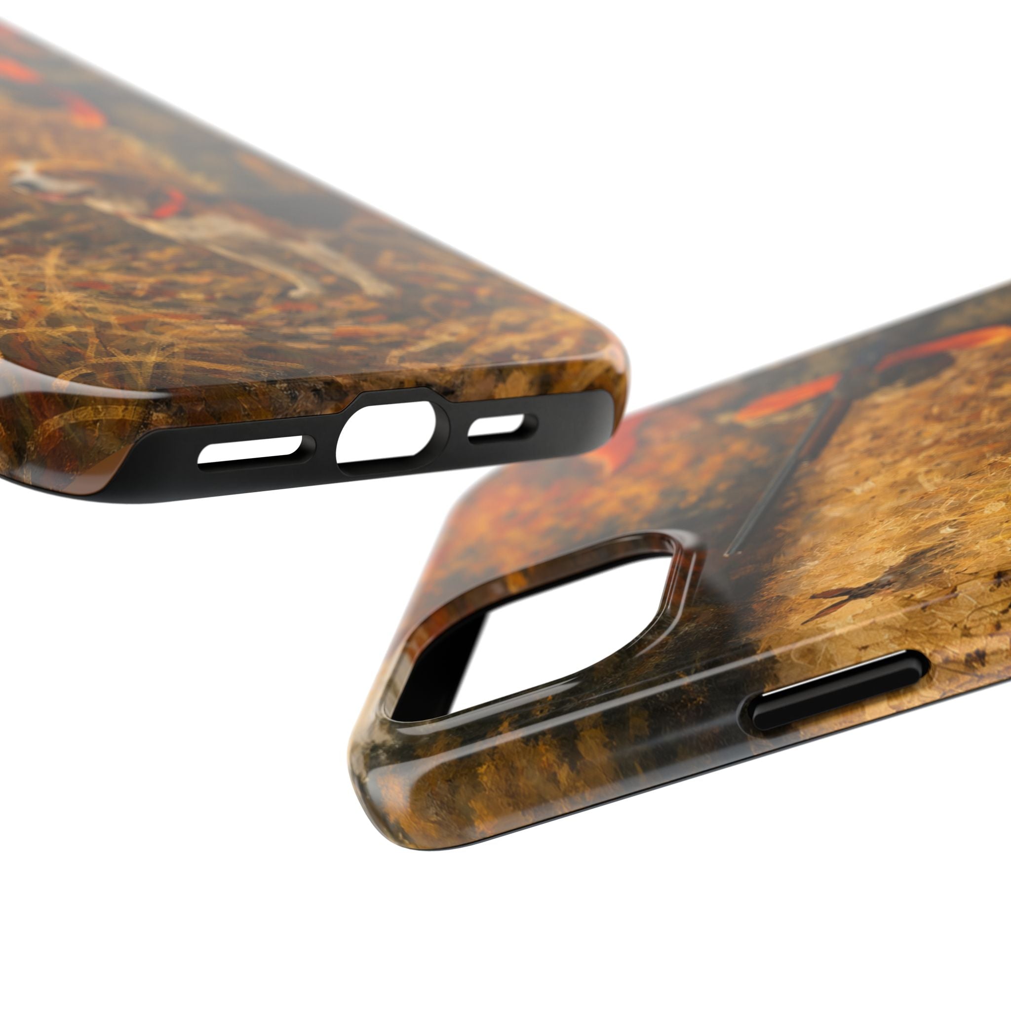 Hunting Scene Tough Phone Case — Hunter & Beagle Autumn Field Protective Cover