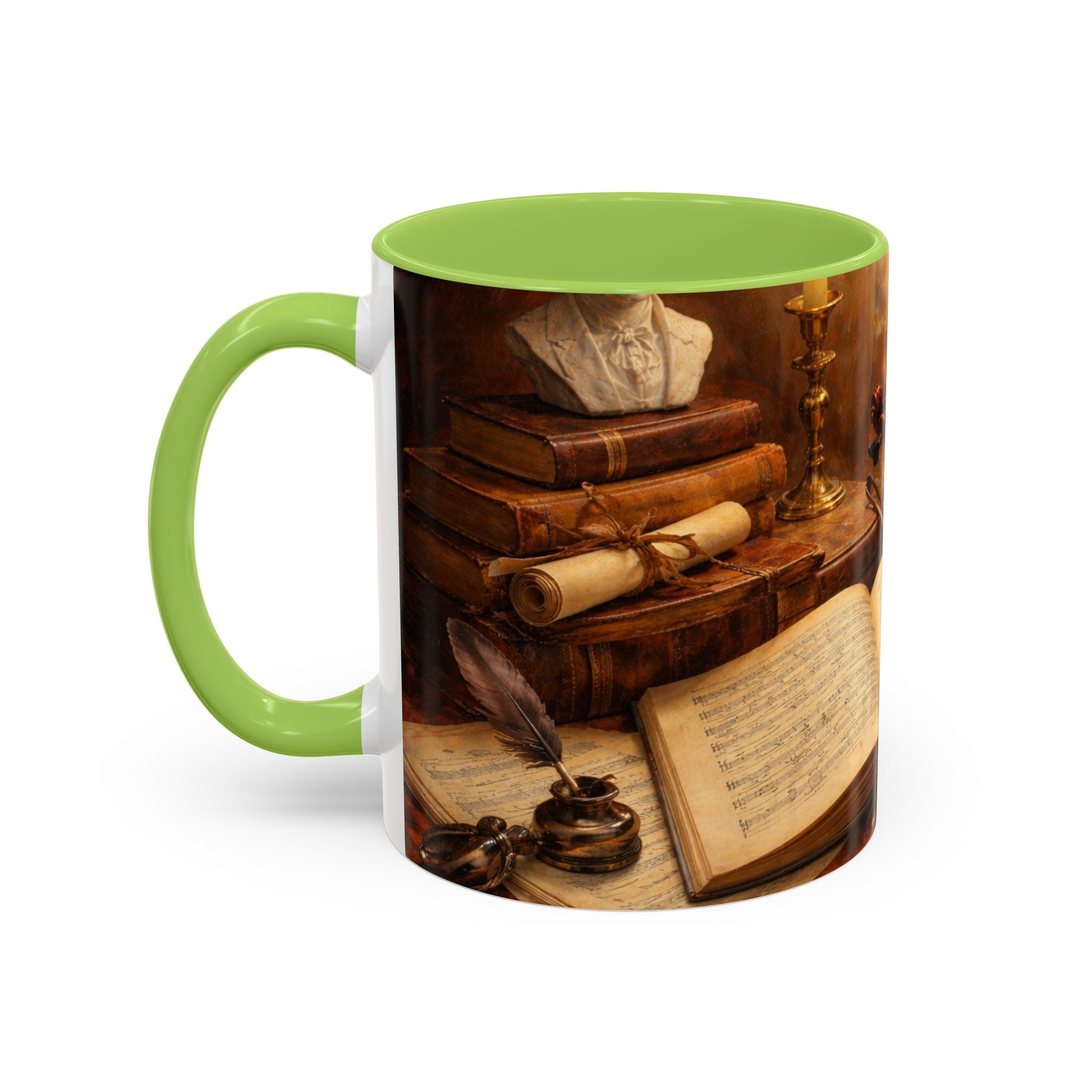 Classical Music Coffee Mug – Classical Music Floral Design (11/15 oz)