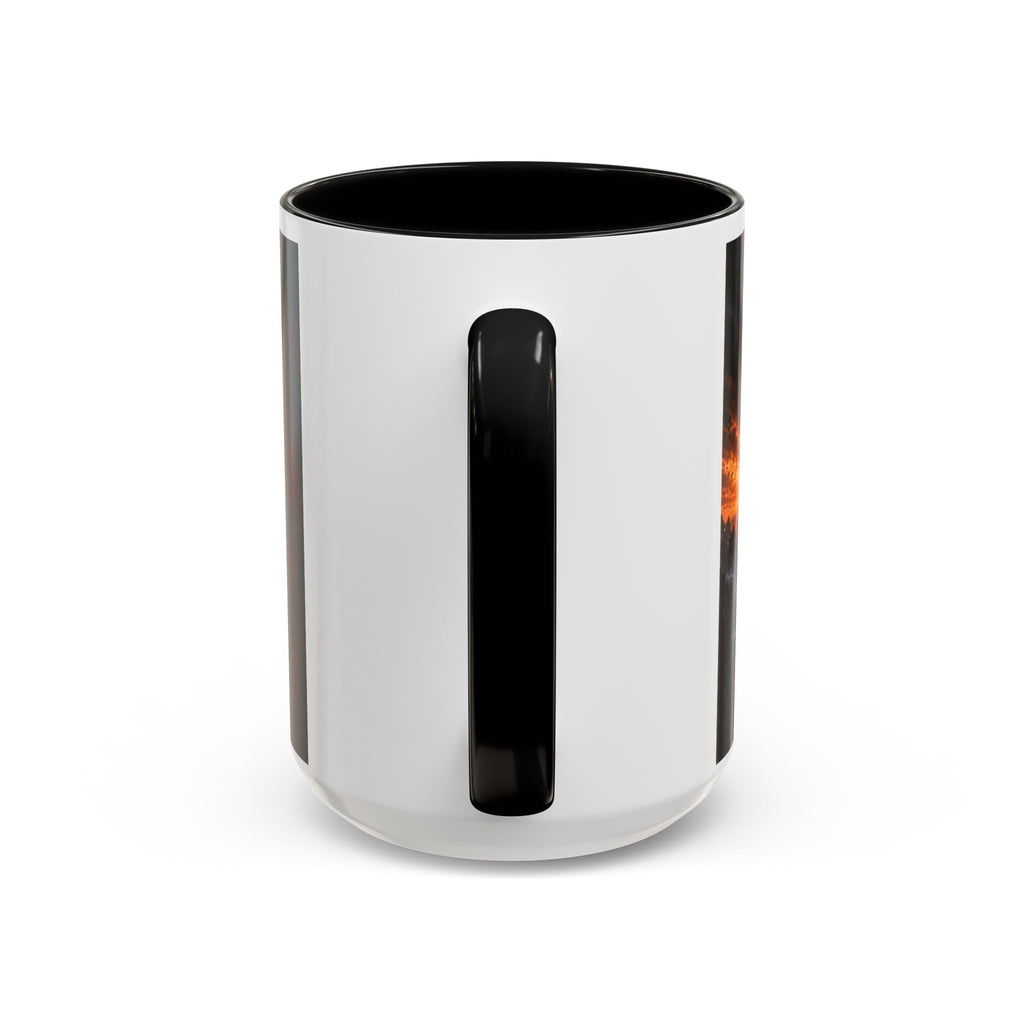 Dragon Coffee Mug — Dark Fantasy Red-Eyed Dragon Accent Mug (11/15oz)