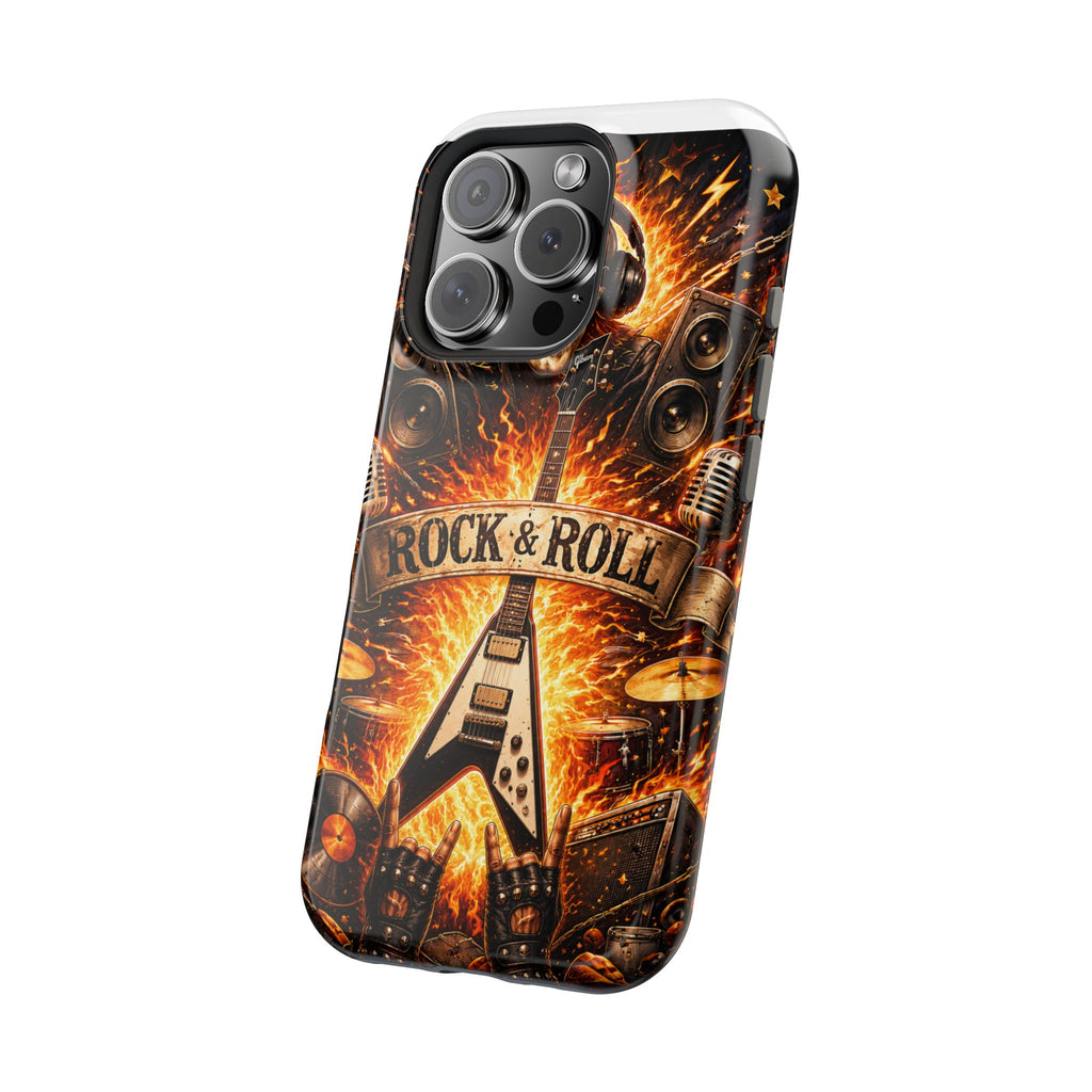 Rock & Roll Skull Guitar Phone Case — Magnetic Impact-Resistant