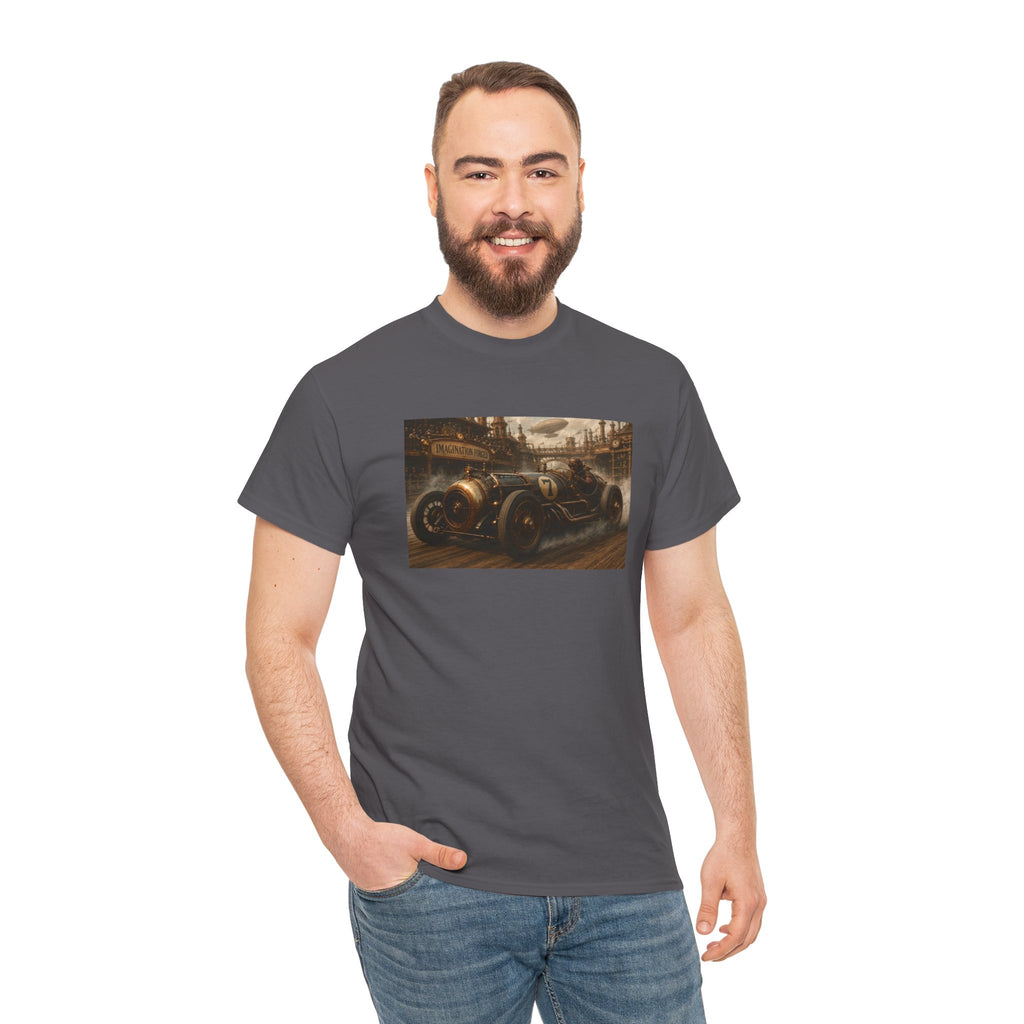 Steampunk Racecar Tee — Classic Antique Car Graphic T-Shirt