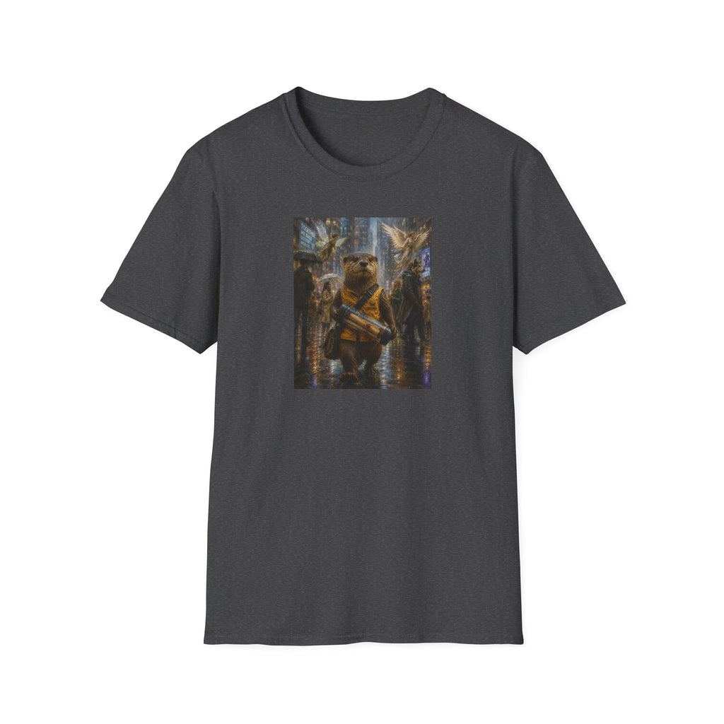 Messenger Otter Graphic Tee — Whimsical Otter Art Shirt
