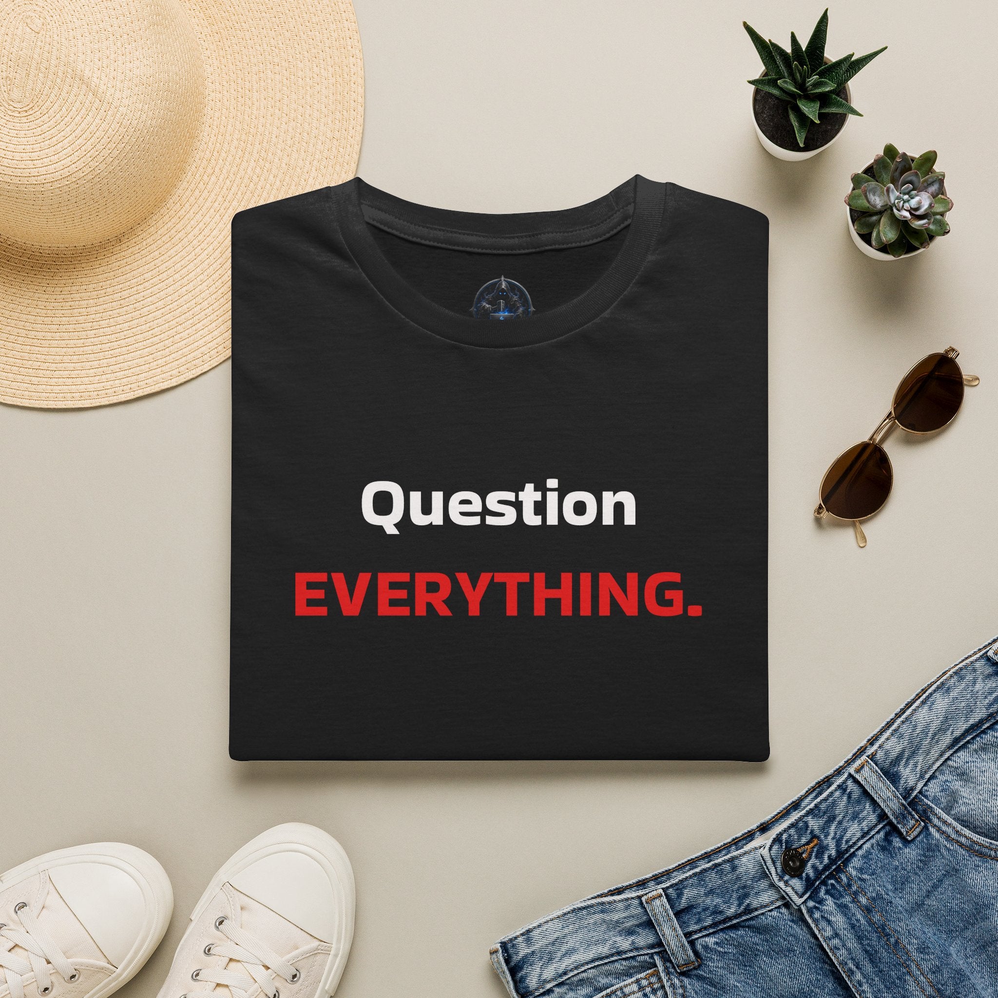 Question EVERYTHING T-Shirt — Bold Skepticism Graphic Tee