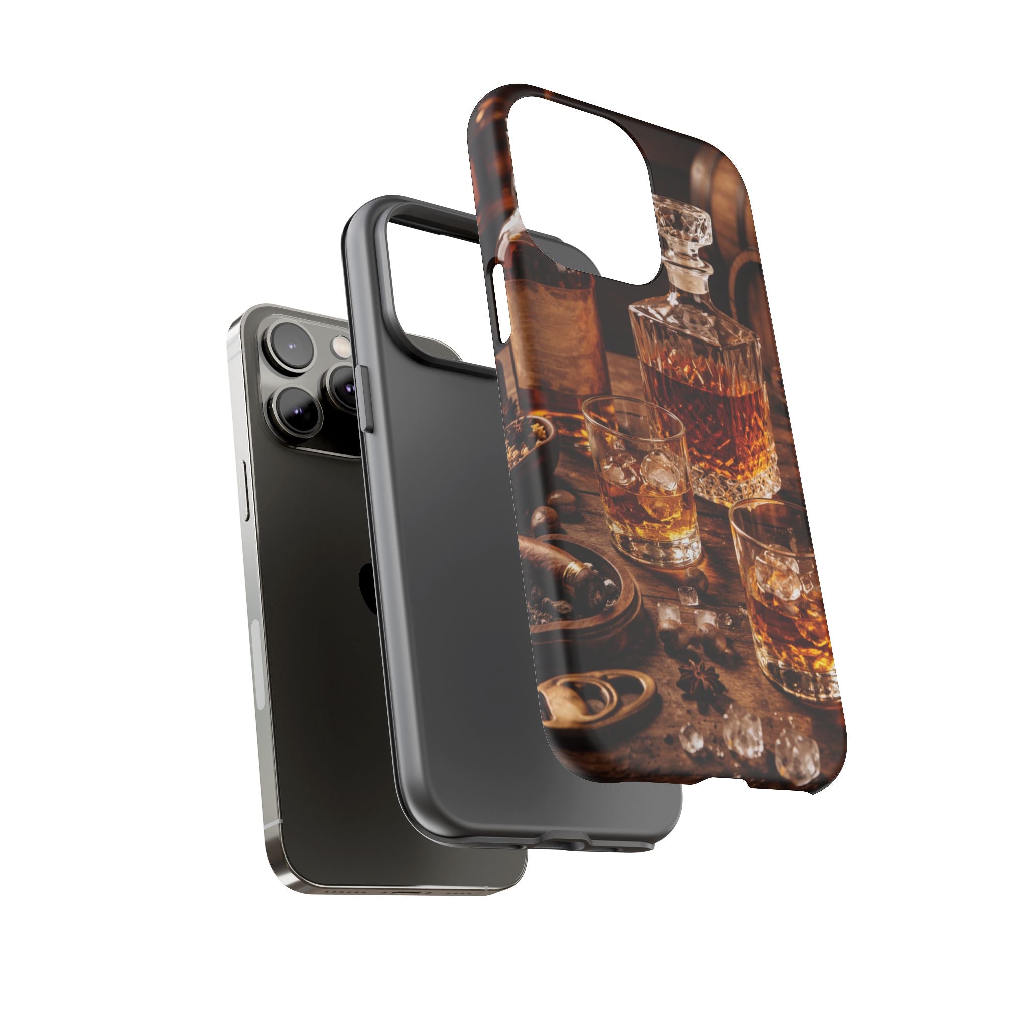 Whiskey Decanter Phone Case — Vintage Bar Spirits Protective Tough Case