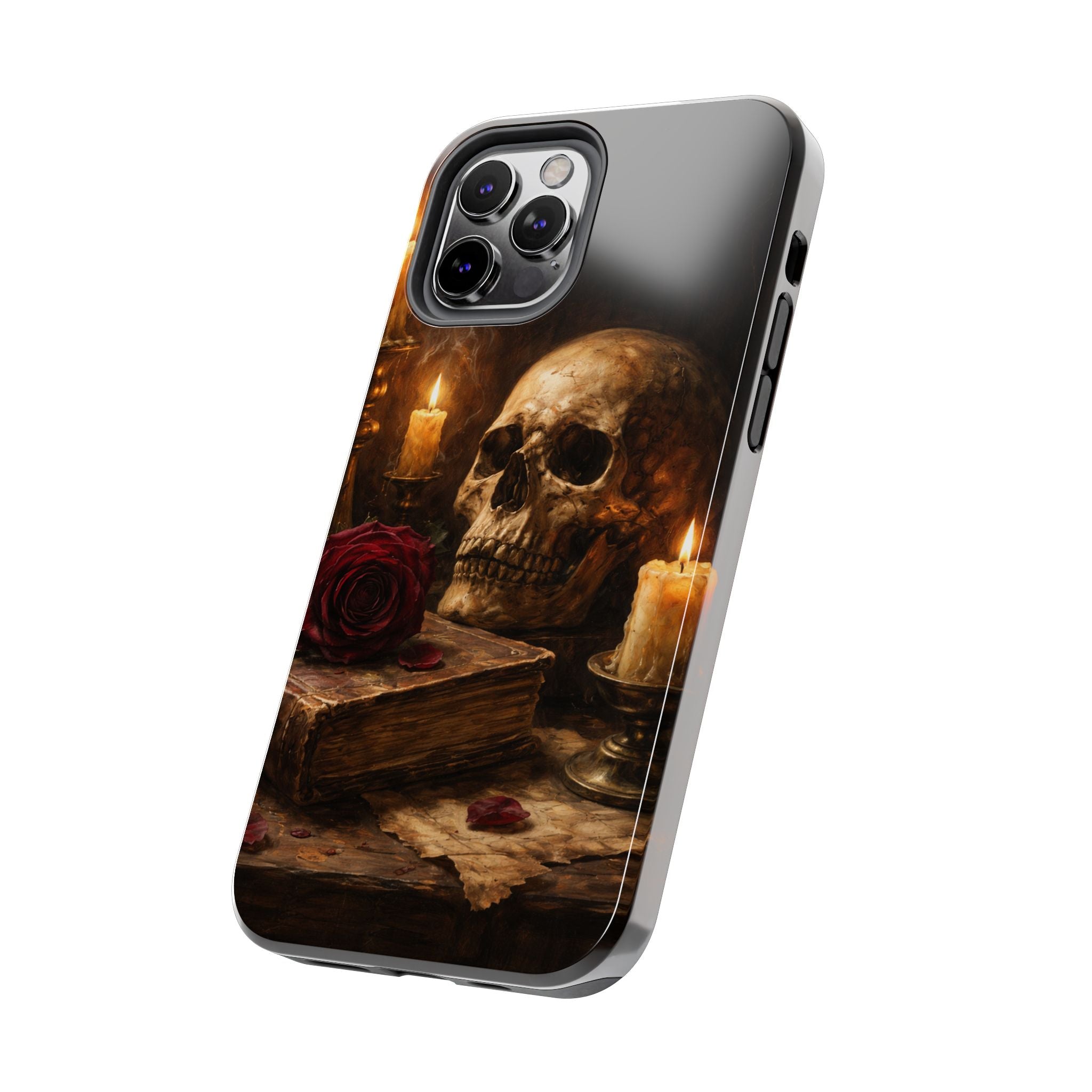 Skull & Candle Tough Phone Case — Memento Mori Protective Cover