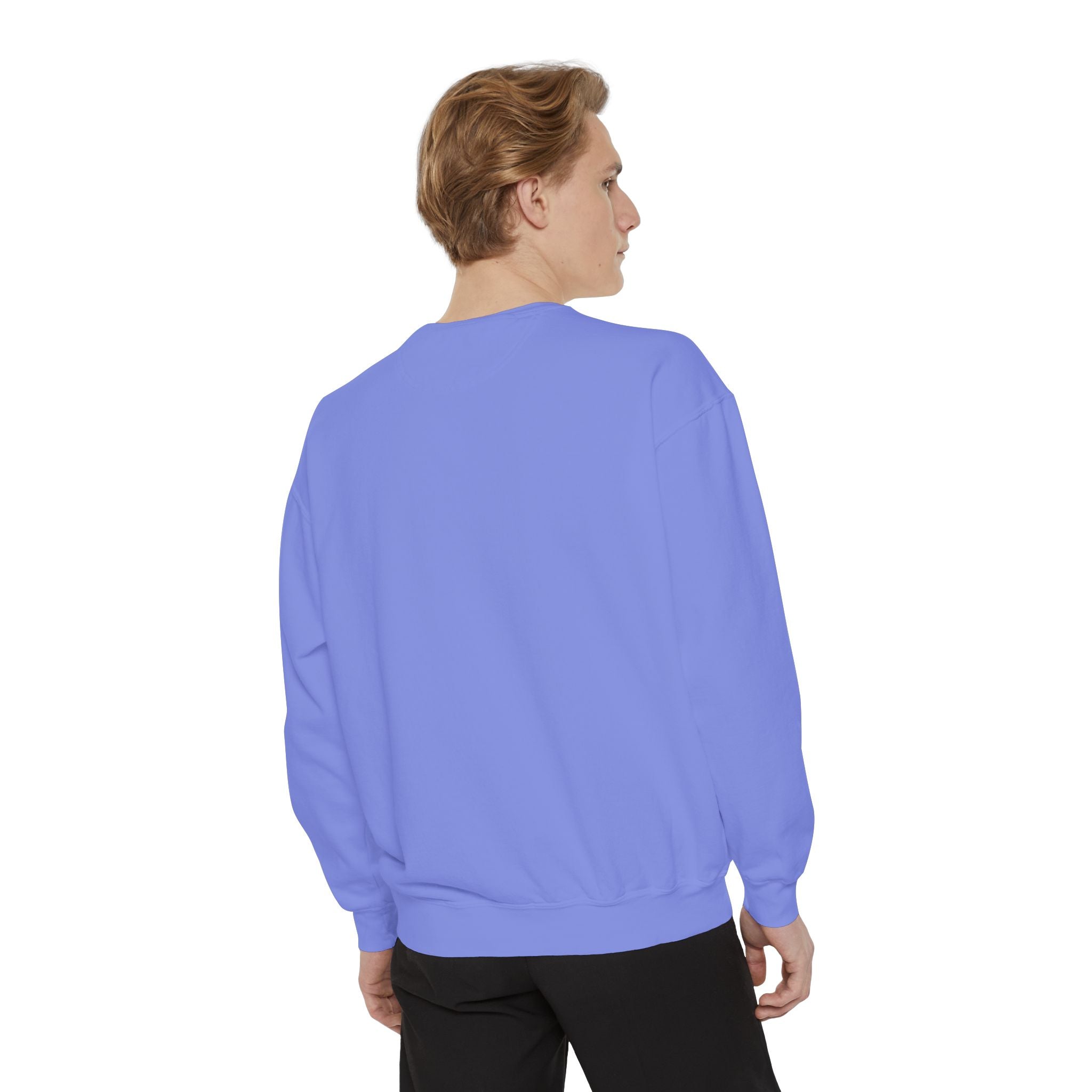 Dragon Night Sweatshirt — Mystical Purple Dragon Over Moonlit Village