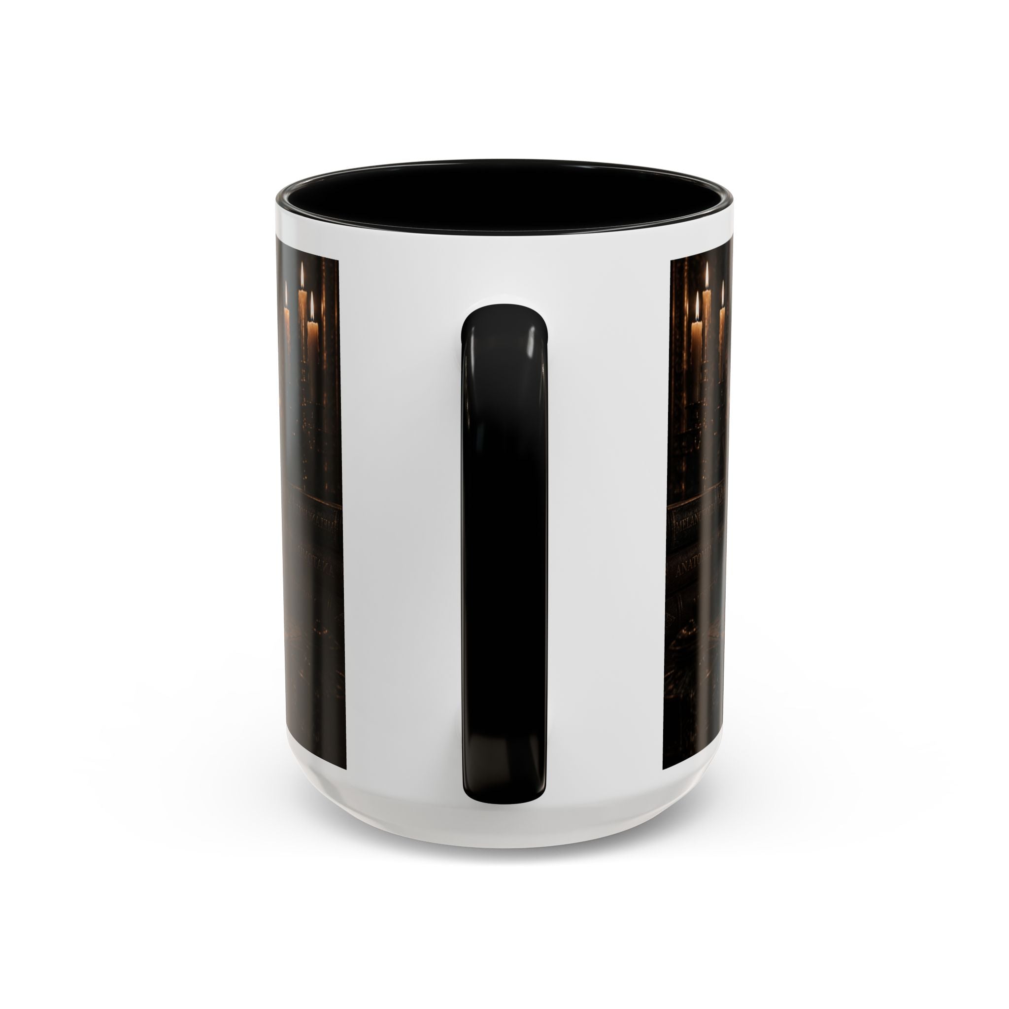 Gothic Skull Coffee Mug — Candlelit Occult Library Accent Mug (11/15oz)