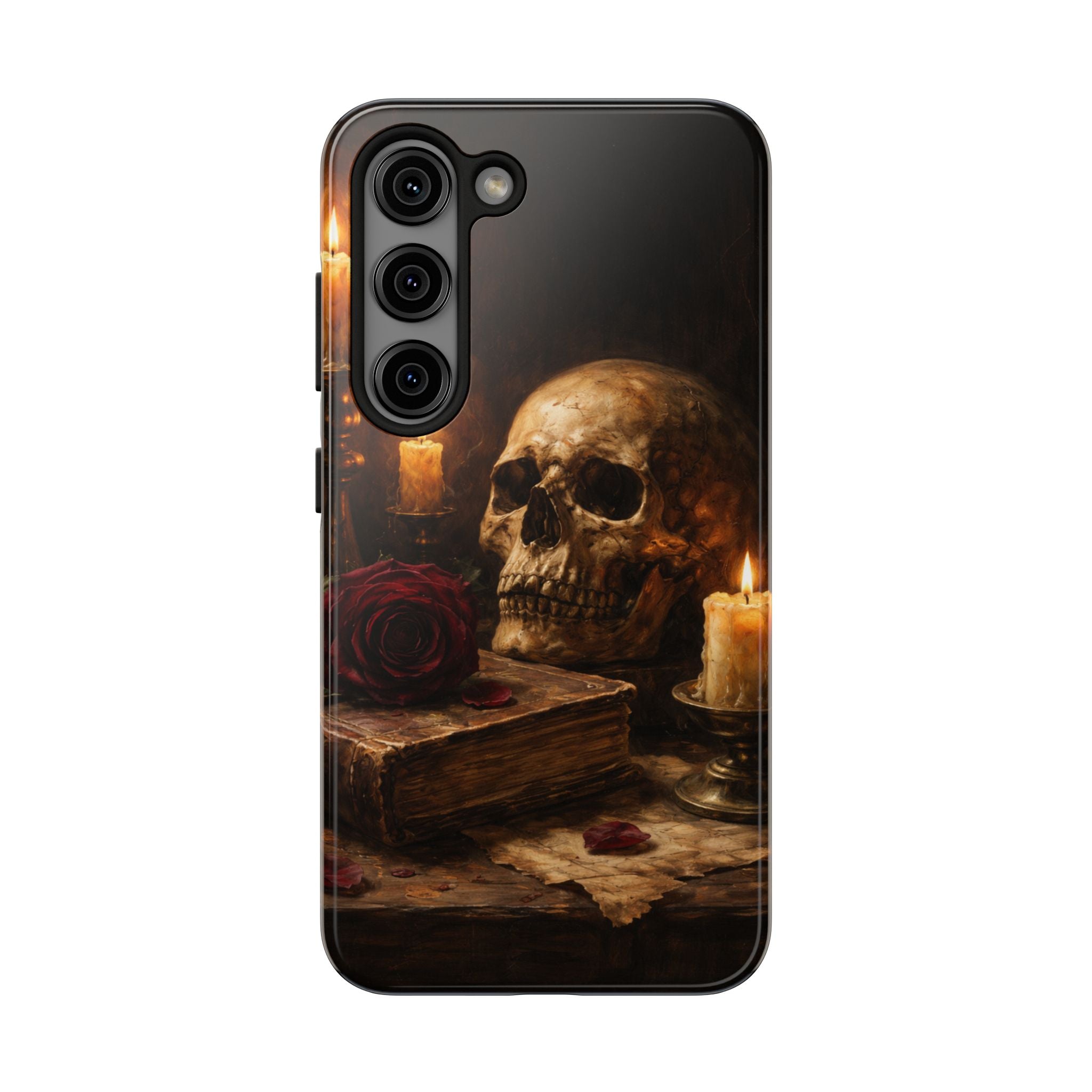 Skull & Candle Tough Phone Case — Memento Mori Protective Cover