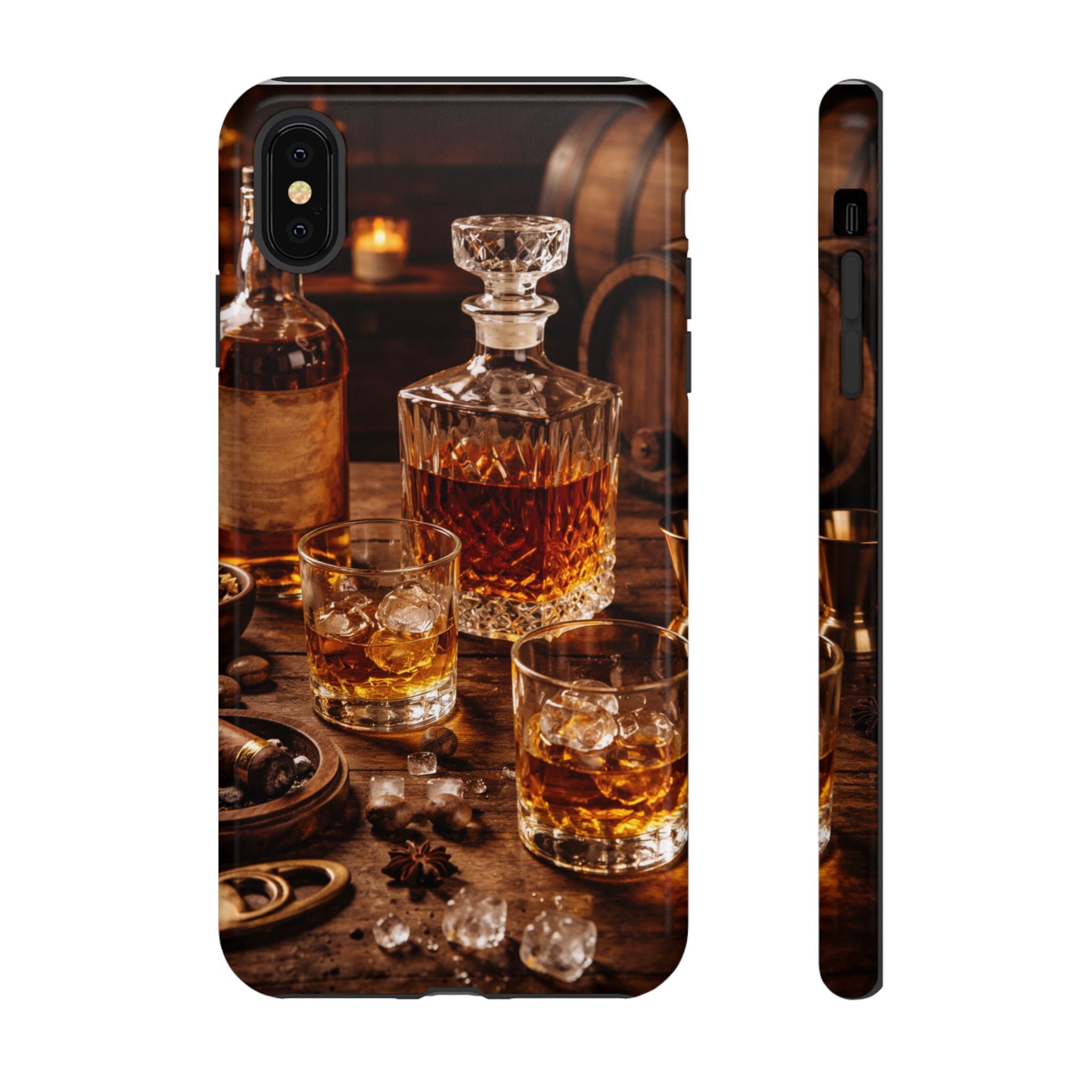 Whiskey Decanter Phone Case — Vintage Bar Spirits Protective Tough Case