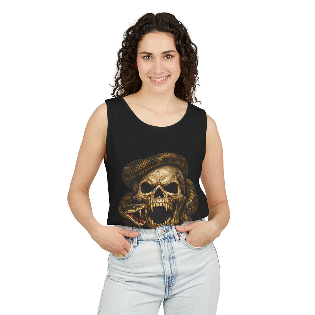 Skull & Snake Tank Top — Gothic Grunge Graphic Tank
