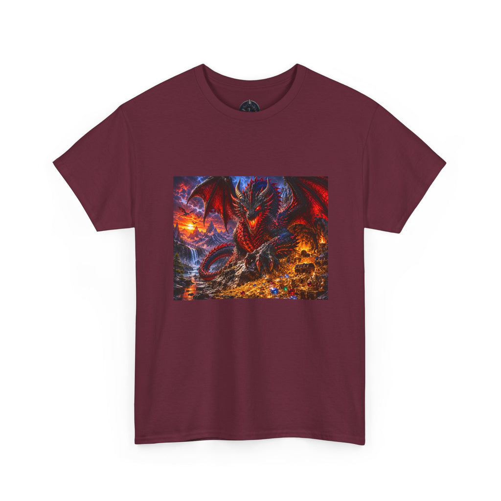 Dragon Gold Graphic Tee — Fiery Demon Dragon T-Shirt for Gamers & Fantasy Fans