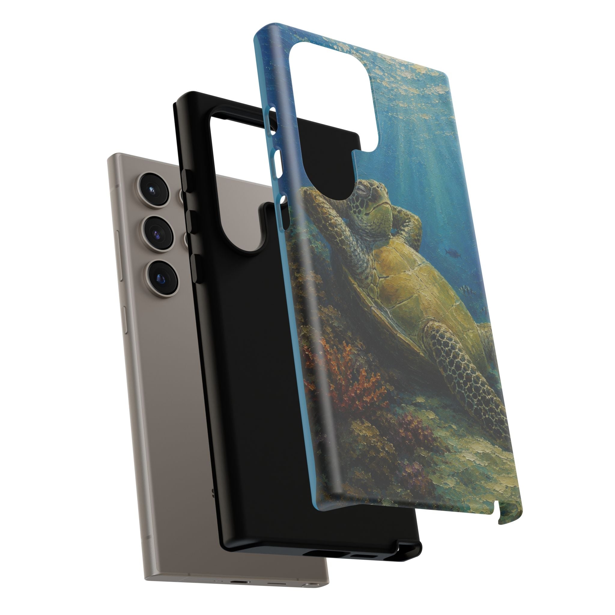 Sea Turtle Relaxation Phone Case — Ocean Underwater Art Protective Tough Case