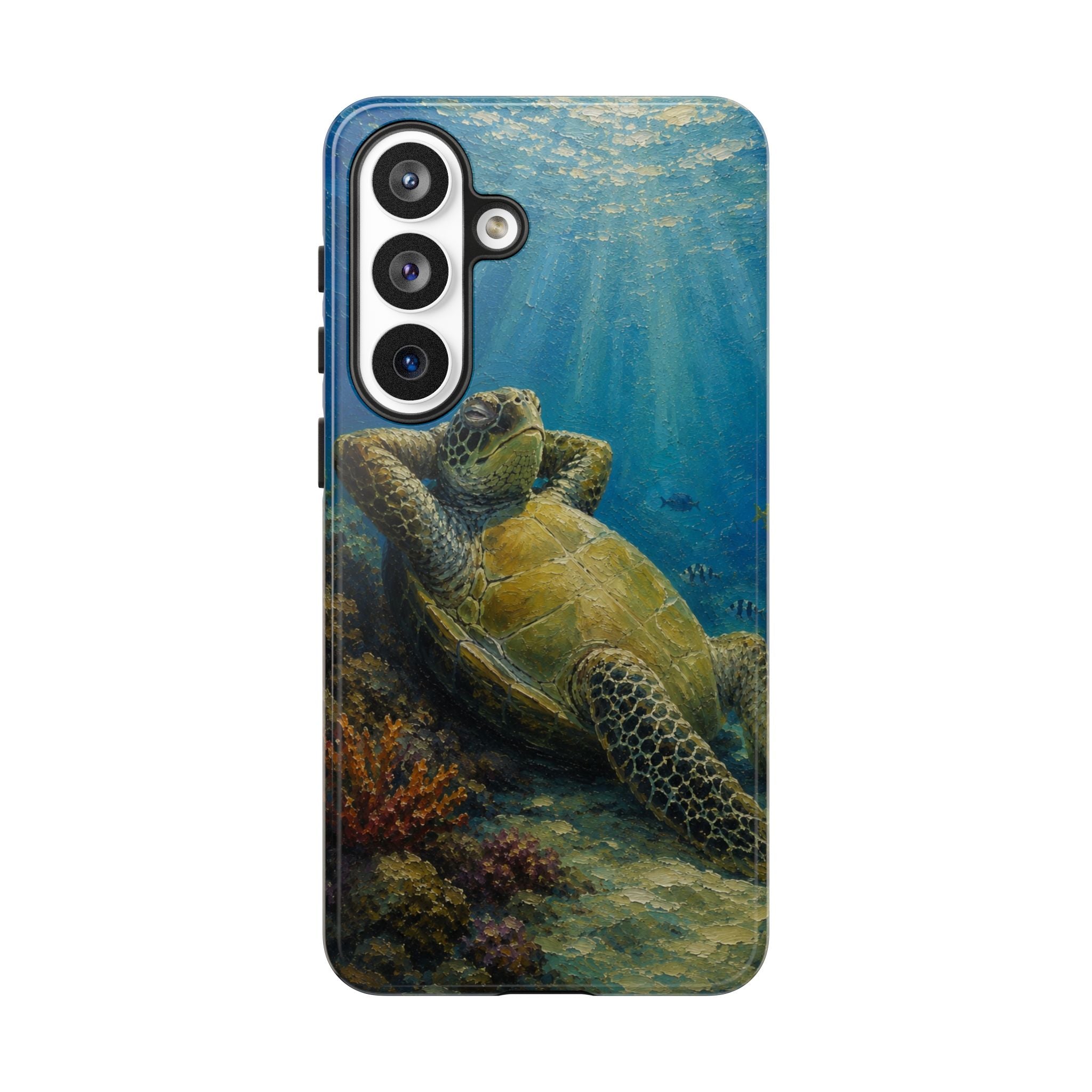 Sea Turtle Relaxation Phone Case — Ocean Underwater Art Protective Tough Case
