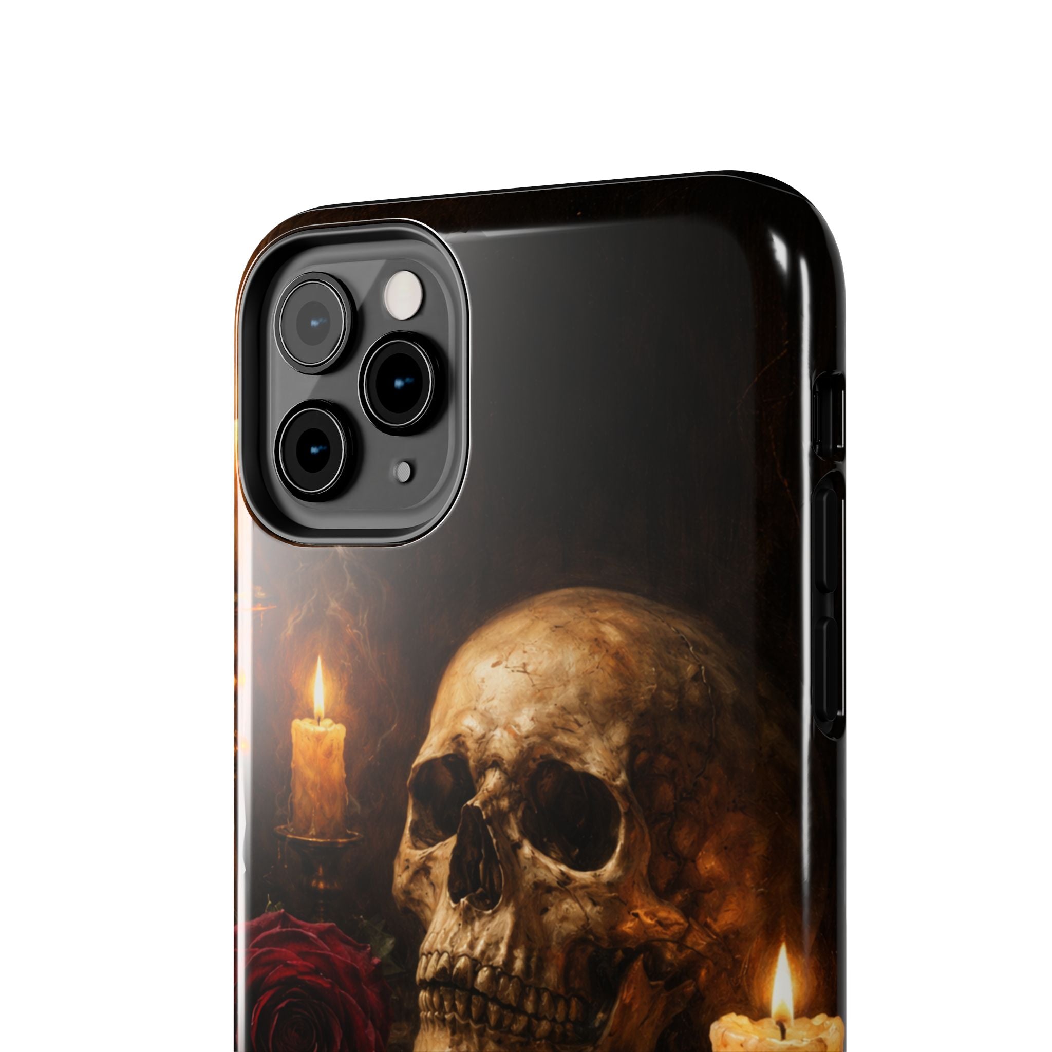 Skull & Candle Tough Phone Case — Memento Mori Protective Cover