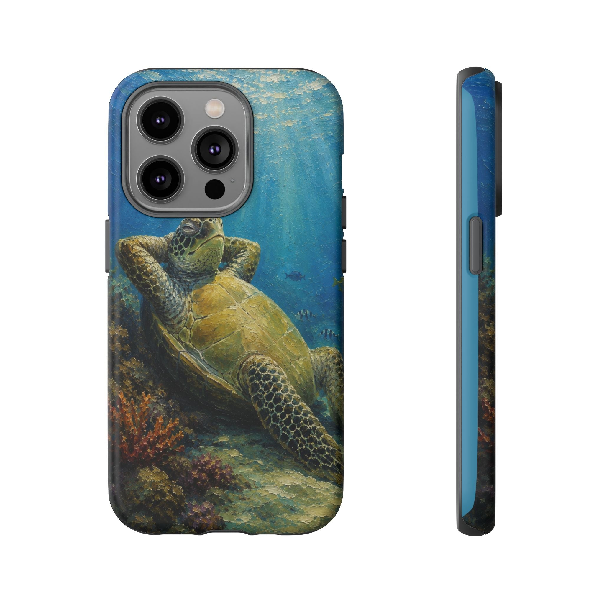 Sea Turtle Relaxation Phone Case — Ocean Underwater Art Protective Tough Case