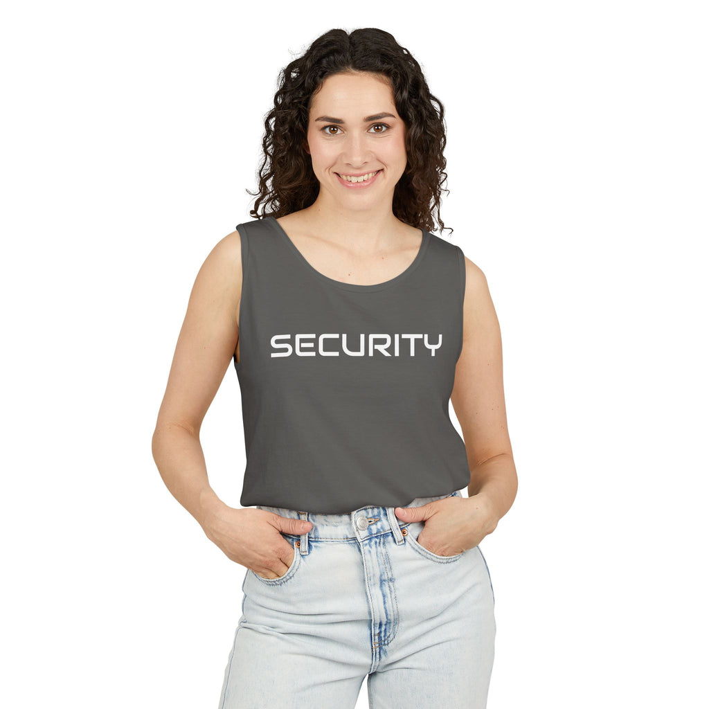 SECURITY Graphic Tank Top — Bold 'SECURITY' Streetwear Muscle Tee