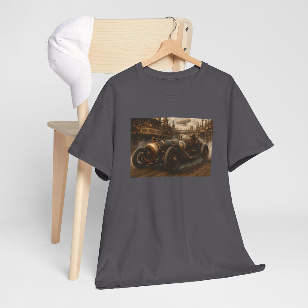 Steampunk Racecar Tee — Classic Antique Car Graphic T-Shirt