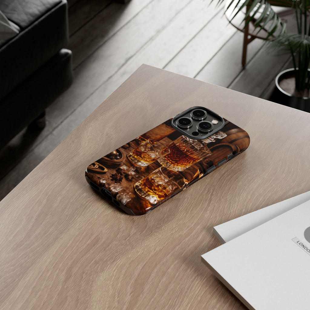 Whiskey Decanter Phone Case — Vintage Bar Spirits Protective Tough Case