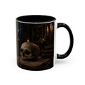 Gothic Skull Coffee Mug — Candlelit Occult Library Accent Mug (11/15oz)