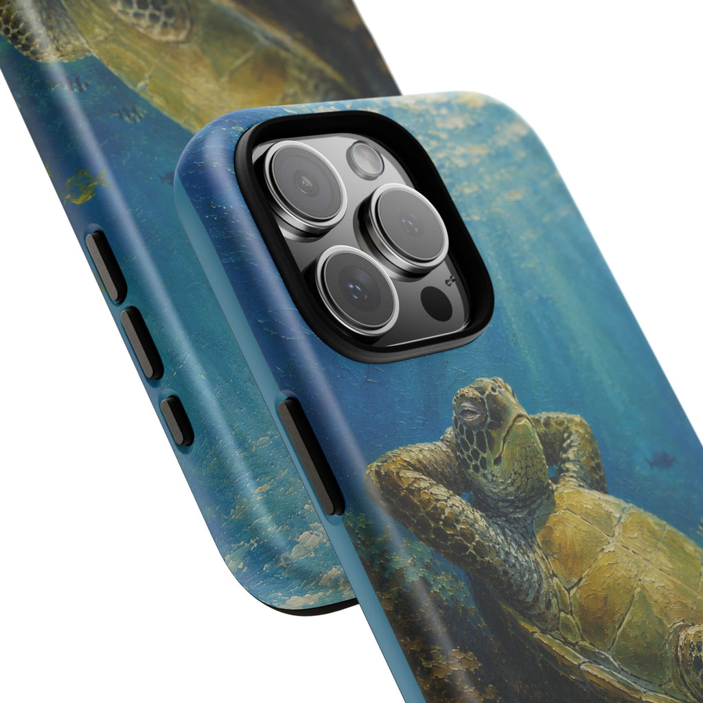 Sea Turtle Relaxation Phone Case — Ocean Underwater Art Protective Tough Case