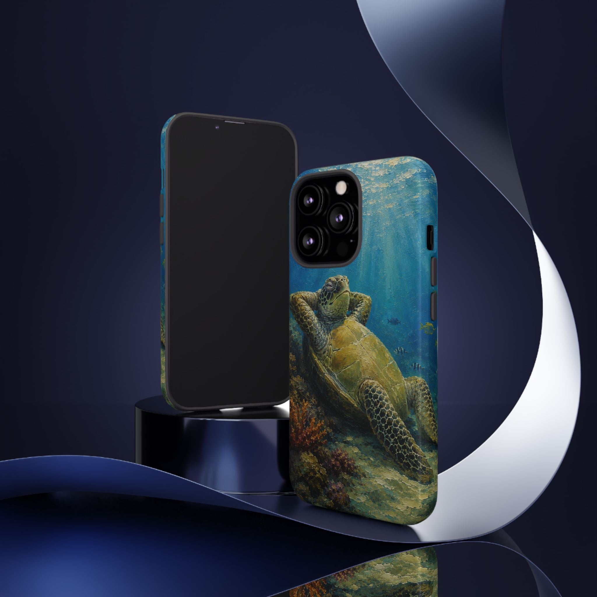 Sea Turtle Relaxation Phone Case — Ocean Underwater Art Protective Tough Case