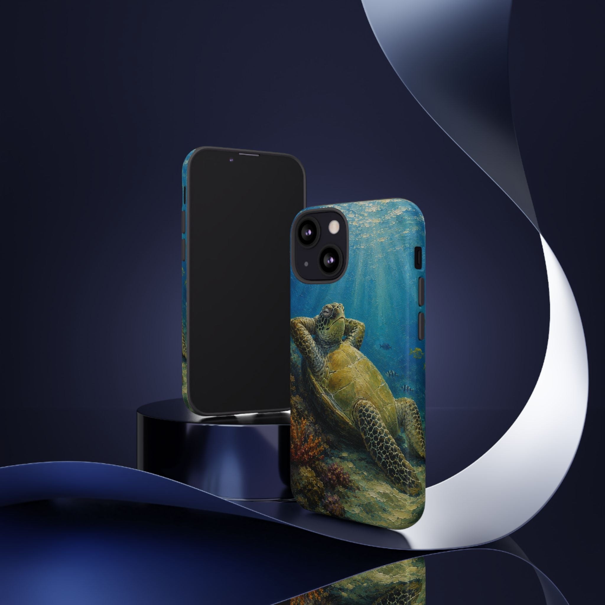 Sea Turtle Relaxation Phone Case — Ocean Underwater Art Protective Tough Case