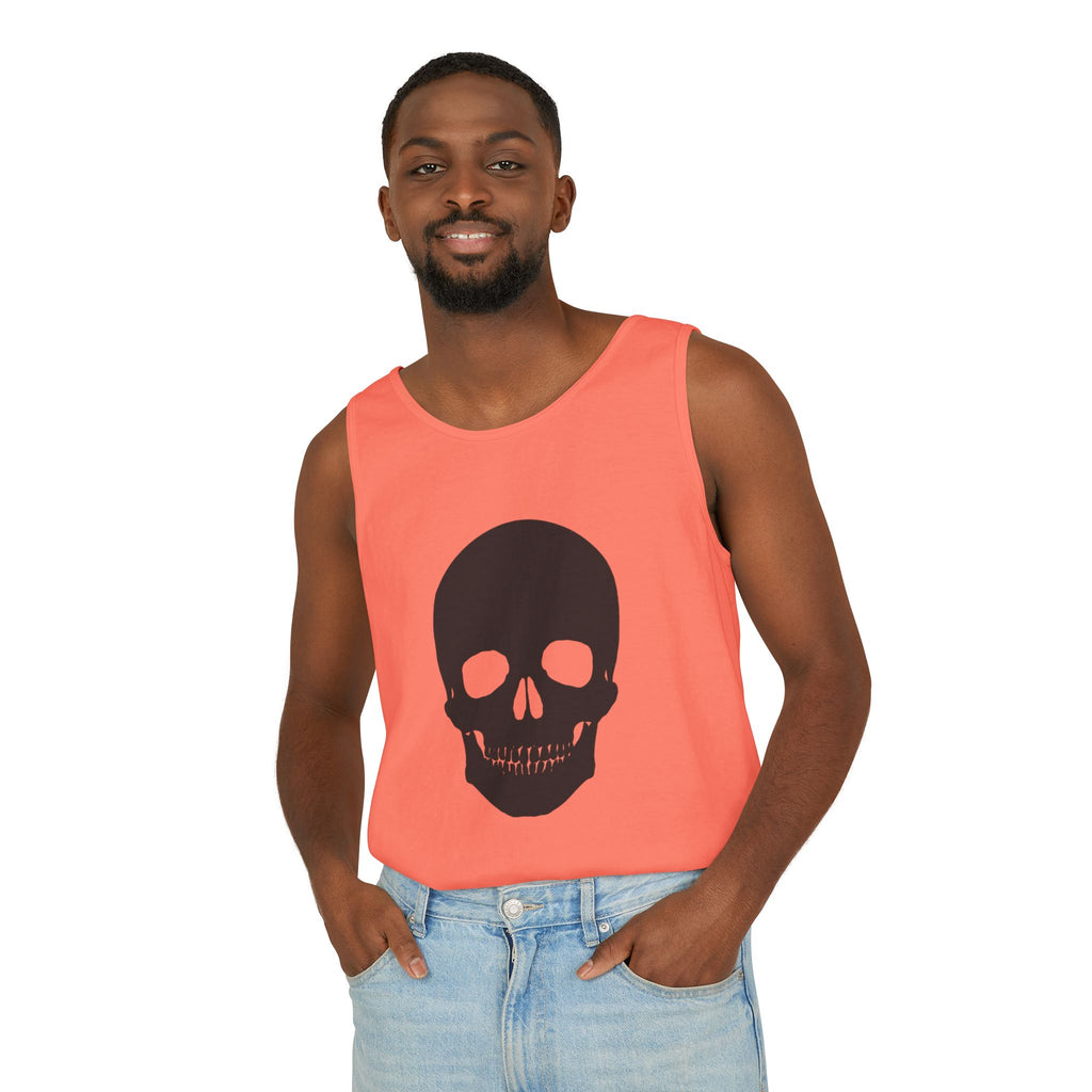 Skull Graphic Tank Top — Bold Black Skull Summer Vest