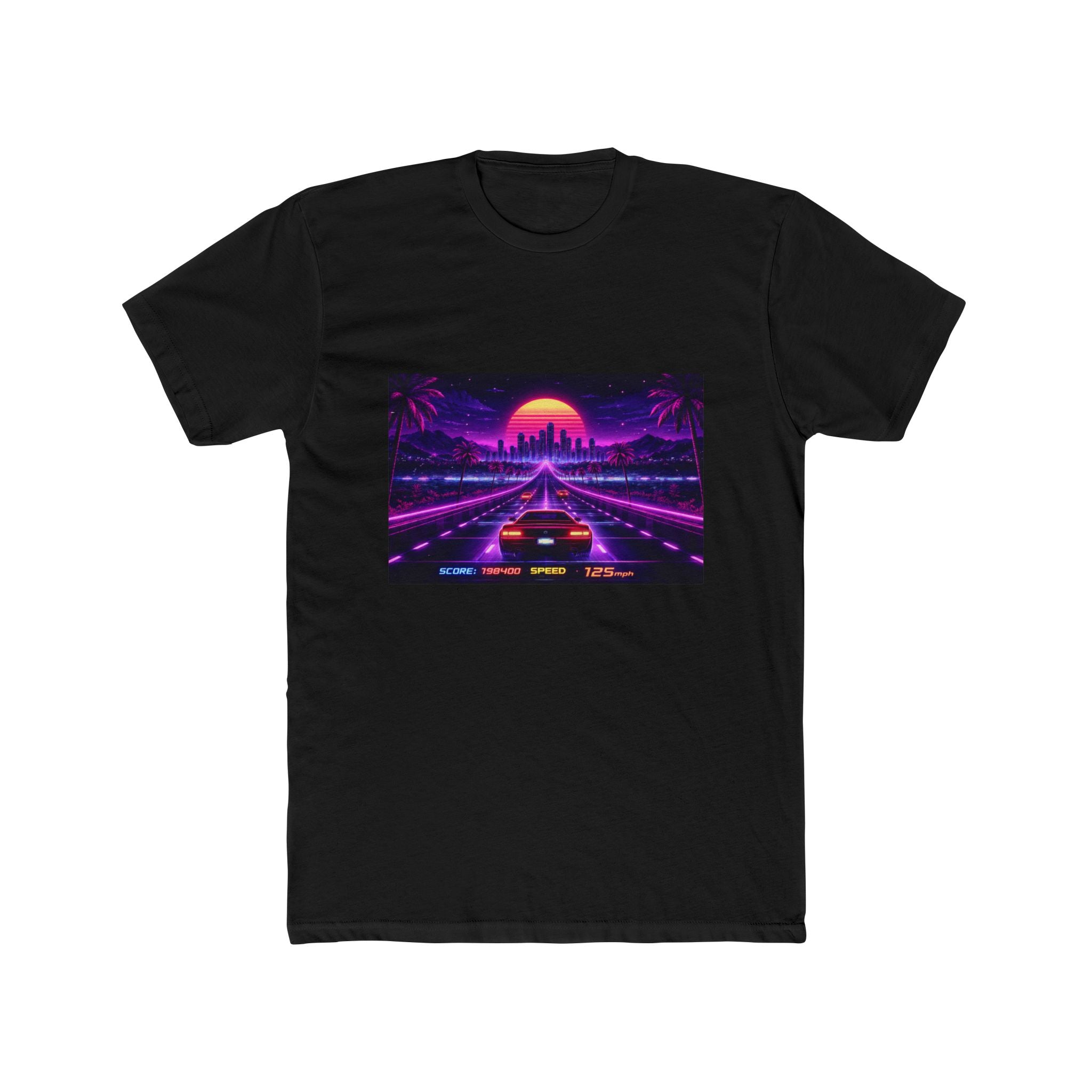 Retro Sunset Drive T‑Shirt — Vaporwave 80s Synthwave Graphic Tee