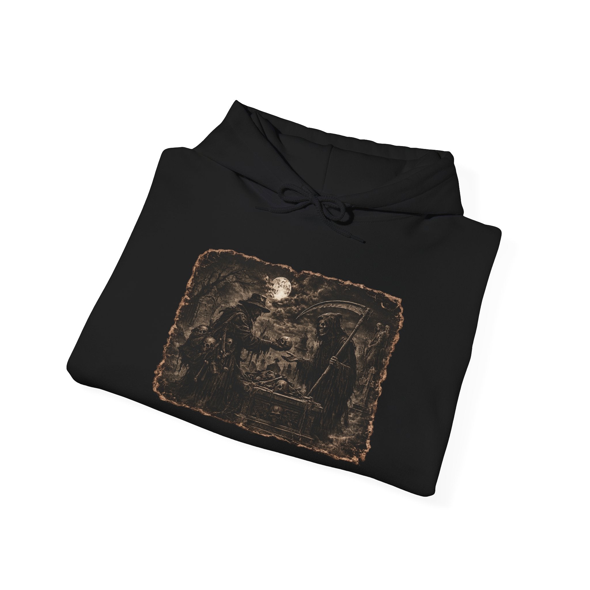 Vintage Reaper and Bone Collector Hoodie — Moon & Bone Graphic Sweatshirt