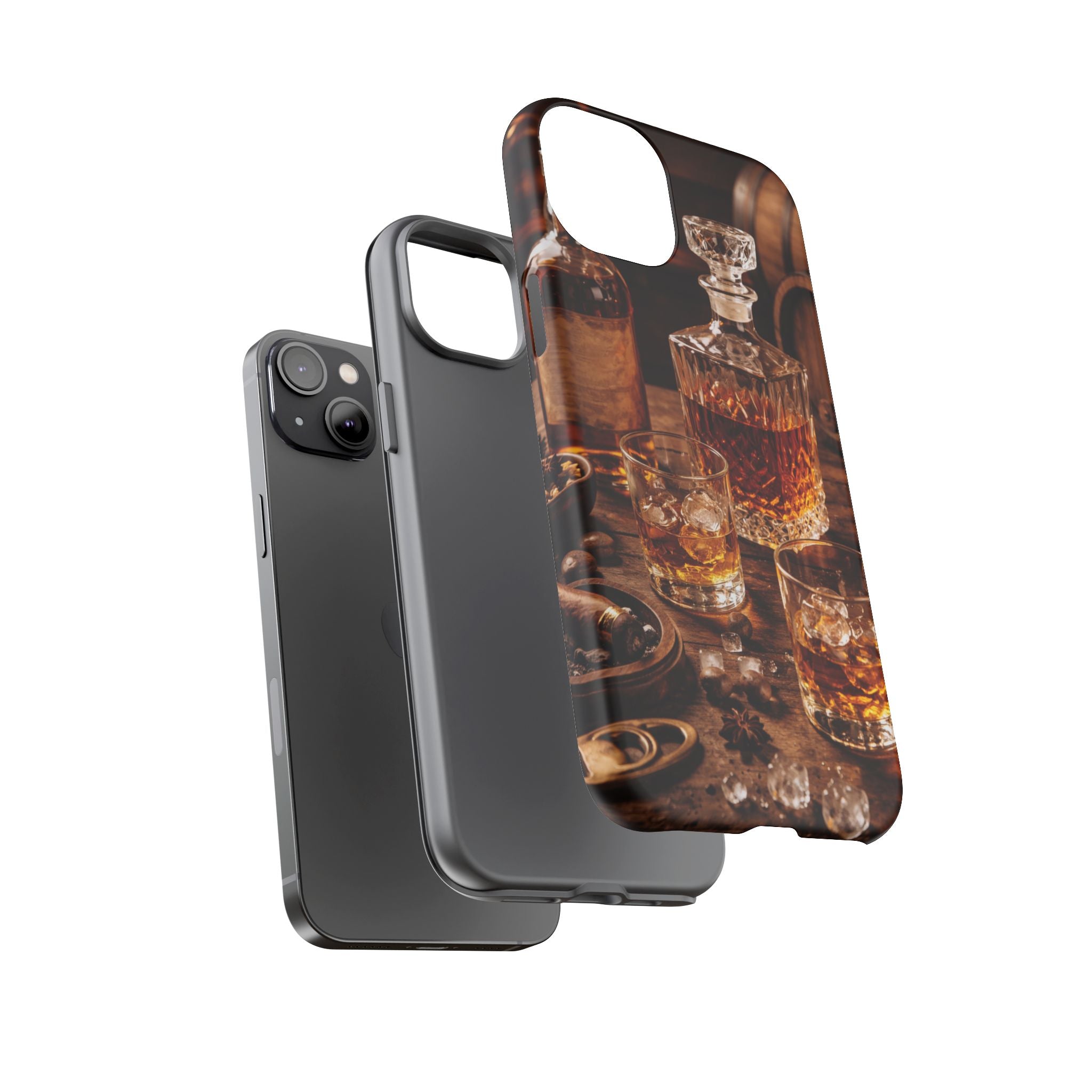 Whiskey Decanter Phone Case — Vintage Bar Spirits Protective Tough Case