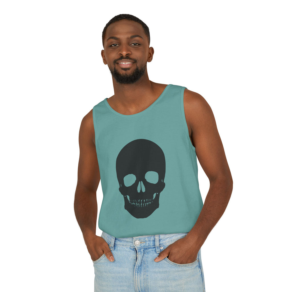 Skull Graphic Tank Top — Bold Black Skull Summer Vest