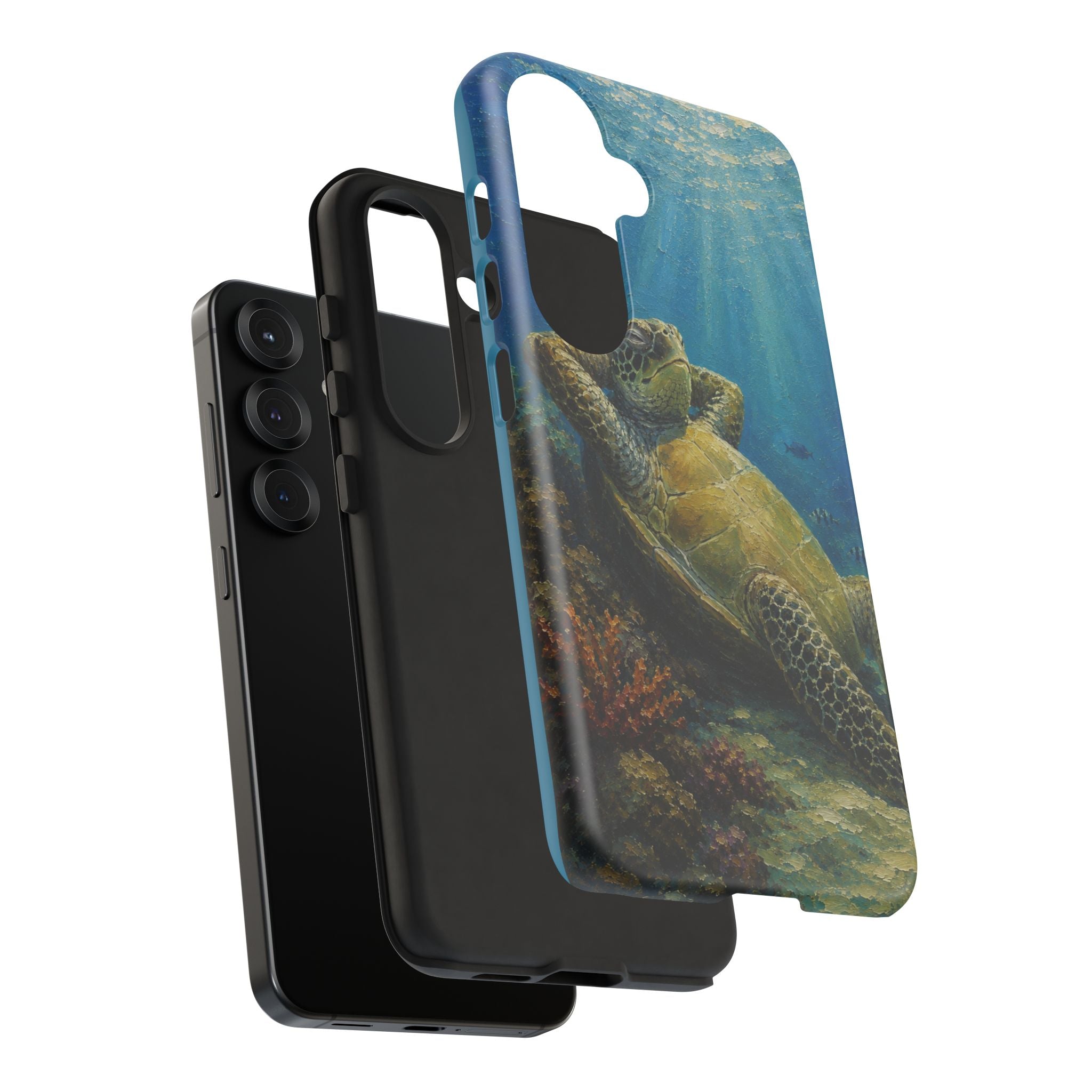 Sea Turtle Relaxation Phone Case — Ocean Underwater Art Protective Tough Case