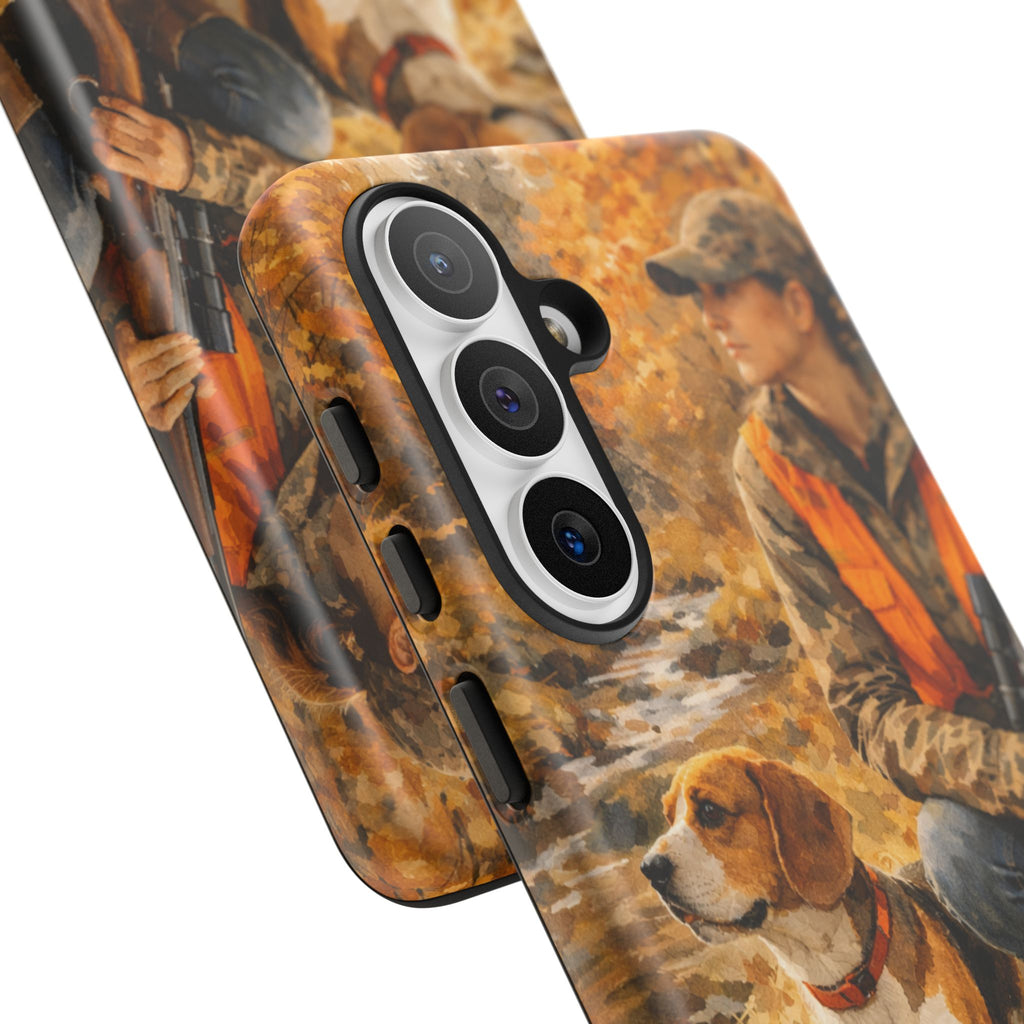 Hunter and Beagle Phone Case — Hunting Dog Autumn Camouflage iPhone Cover