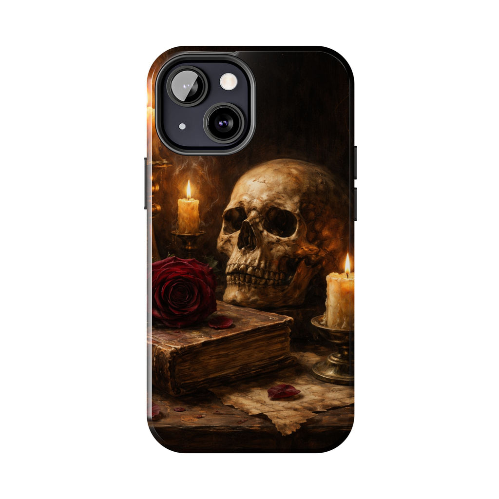 Skull & Candle Tough Phone Case — Memento Mori Protective Cover