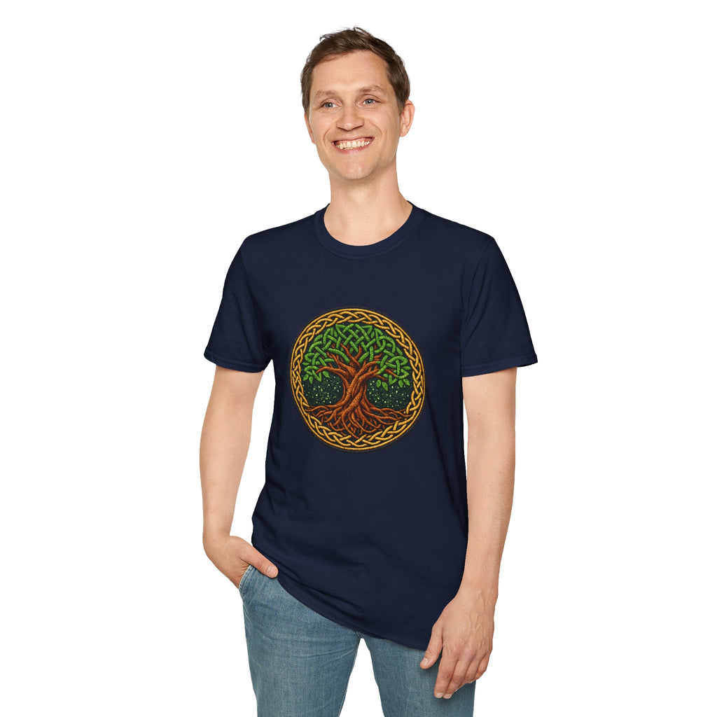Celtic Tree of Life T‑Shirt — Green Knotwork Nature Tee