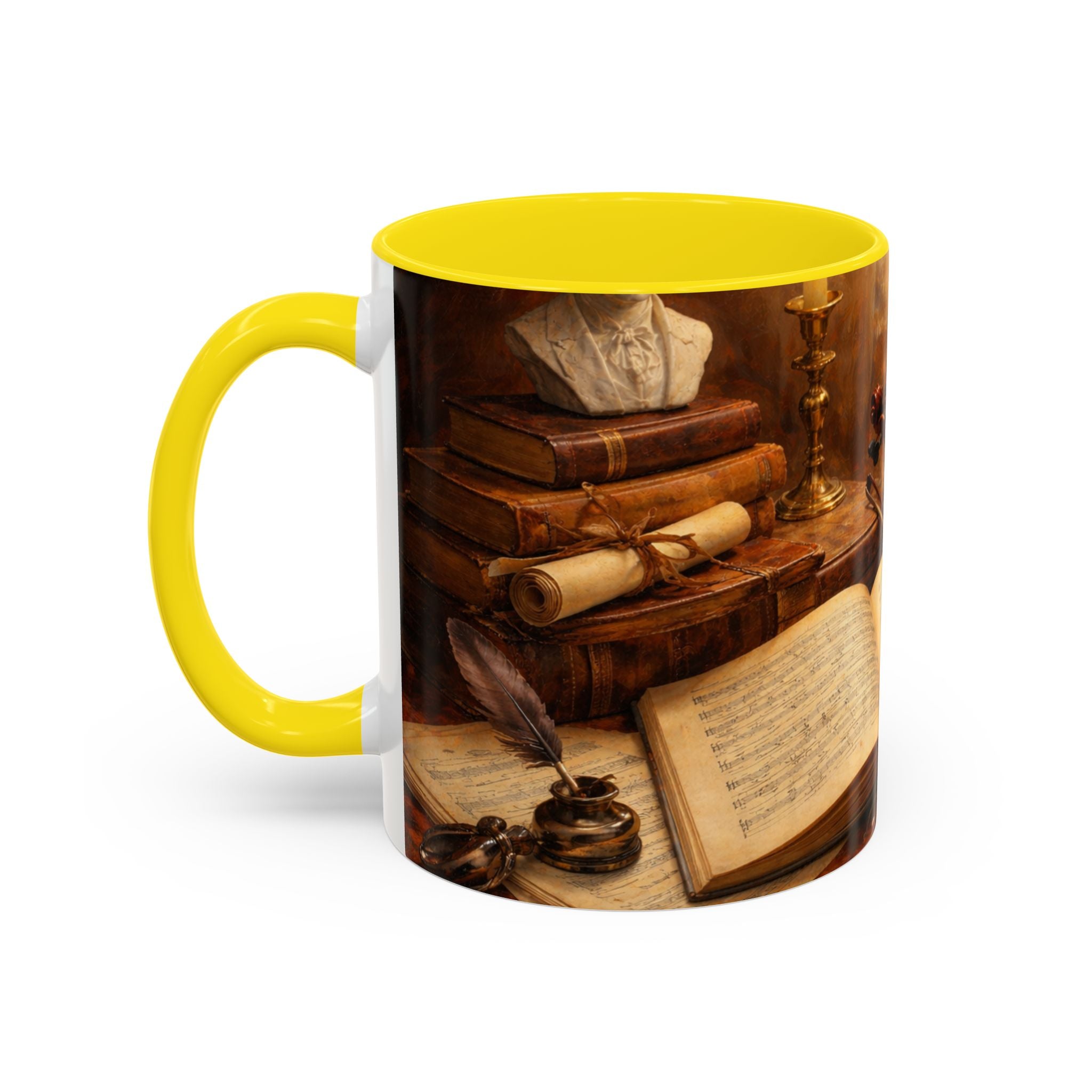 Classical Music Coffee Mug – Classical Music Floral Design (11/15 oz)
