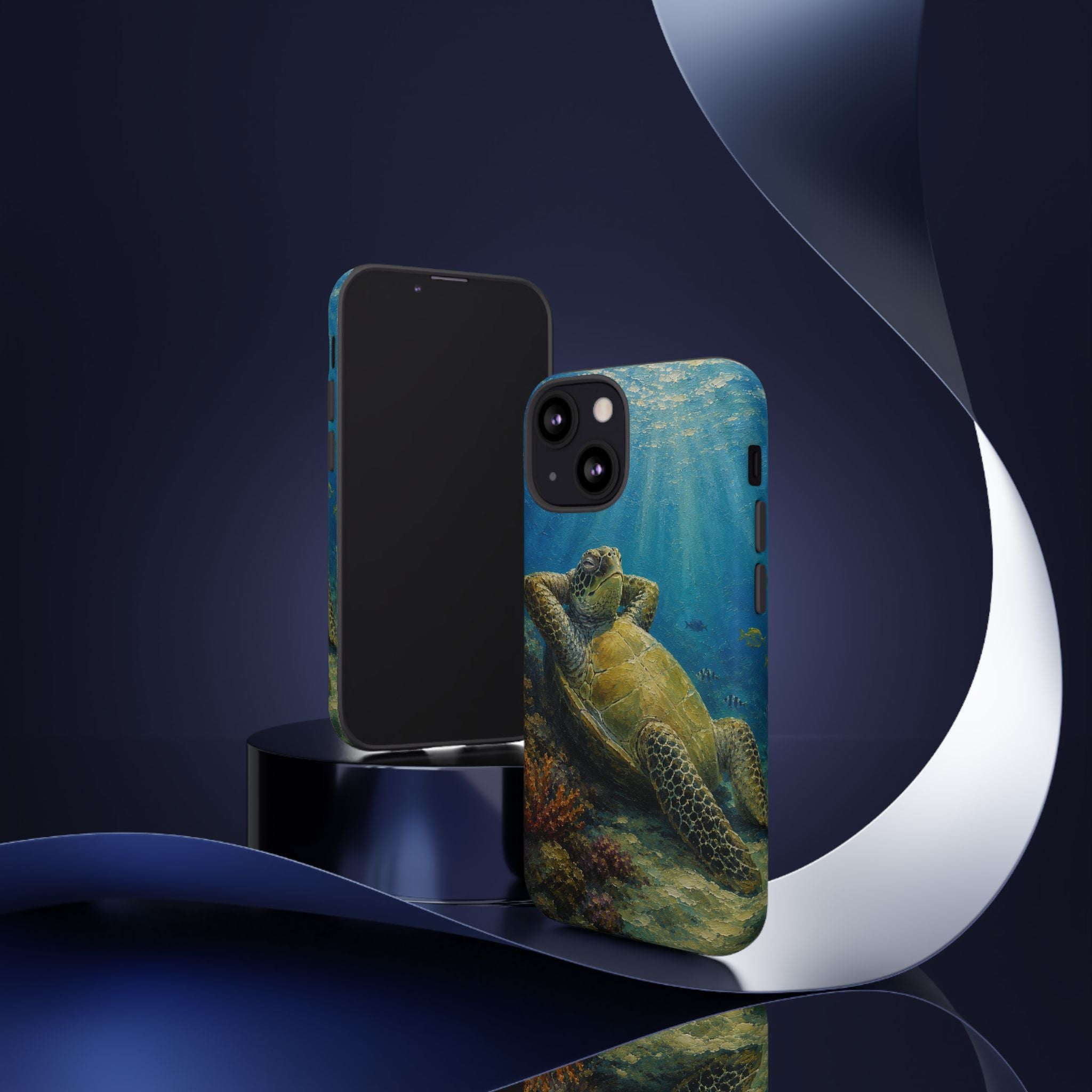 Sea Turtle Relaxation Phone Case — Ocean Underwater Art Protective Tough Case