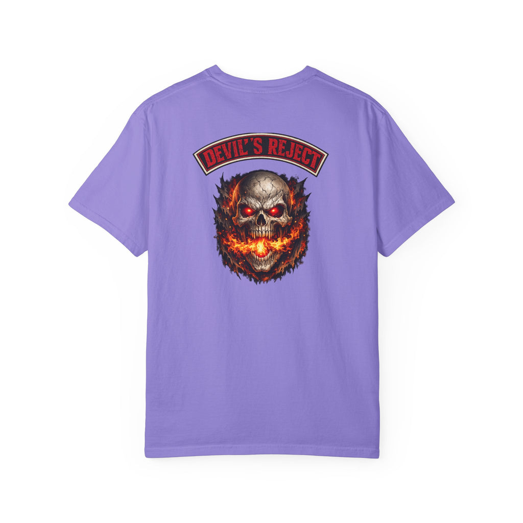 Premium Devil's Reject Skull T-Shirt — Flaming Skull Graphic Tee