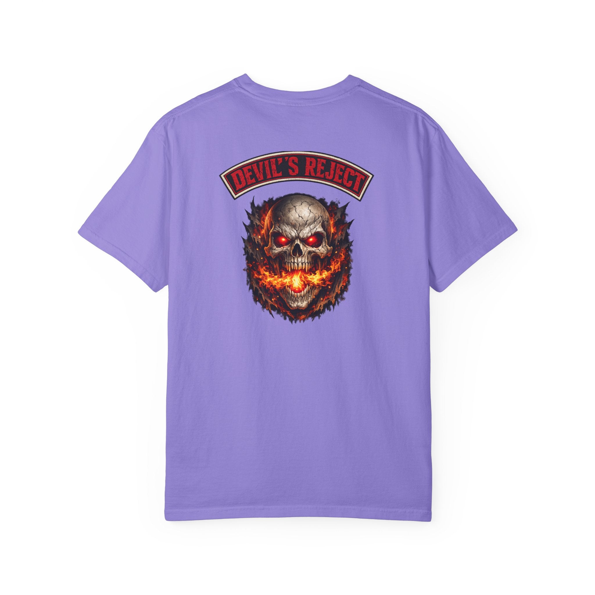 Premium Devil's Reject Skull T-Shirt — Flaming Skull Graphic Tee