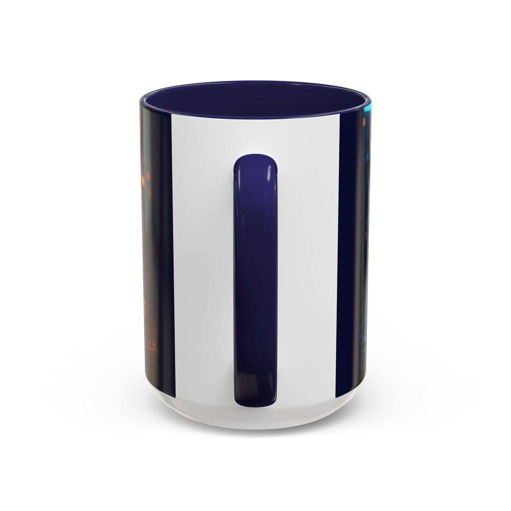 Coffee Mug — Neon Sign “May Contain Whiskey” Accent Mug (11/15 oz)