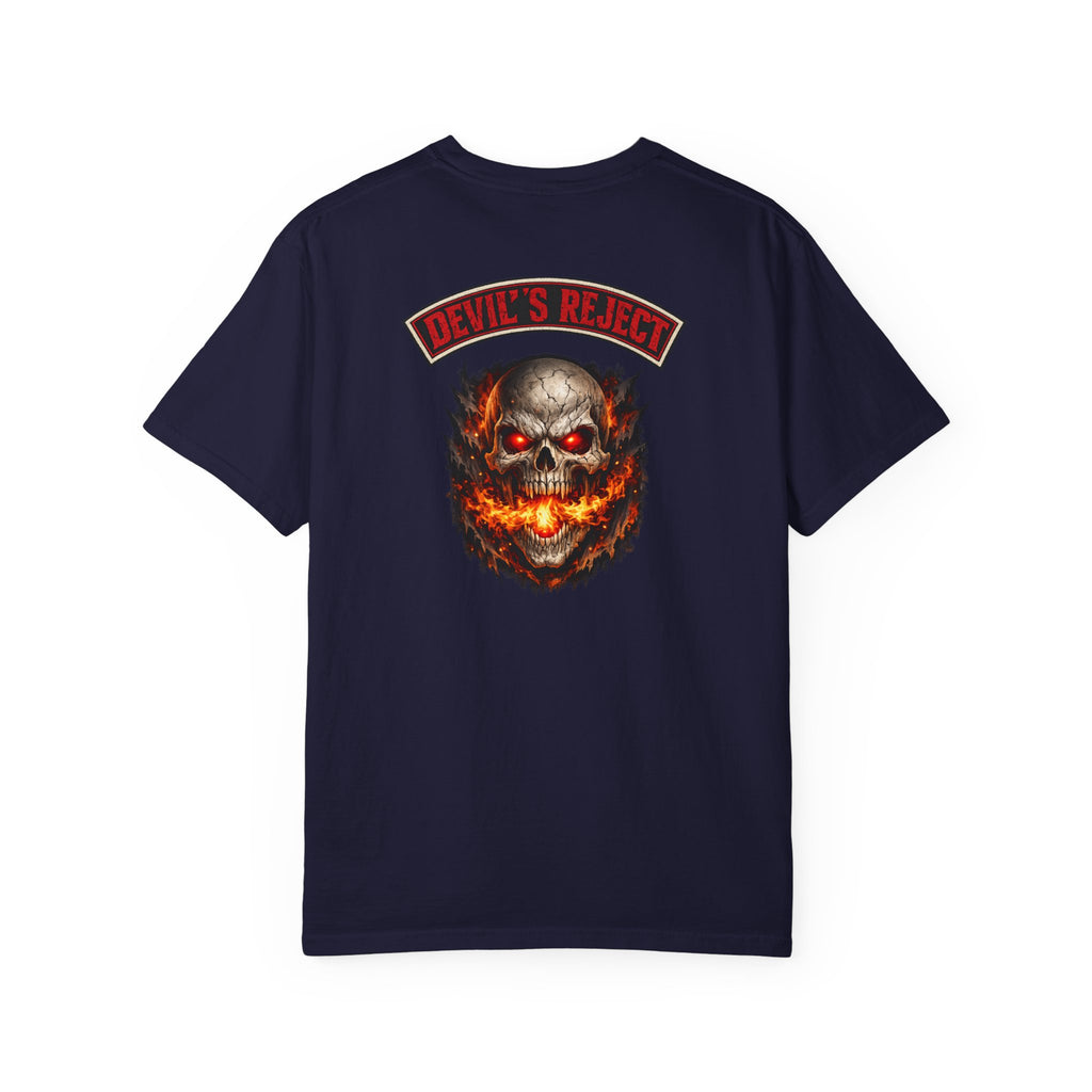 Premium Devil's Reject Skull T-Shirt — Flaming Skull Graphic Tee