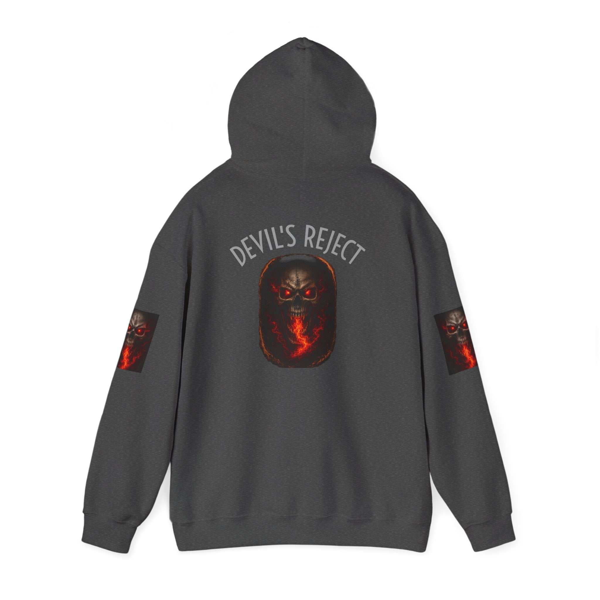 Devil's Reject Hoodie — Fiery Skull Graphic Pullover