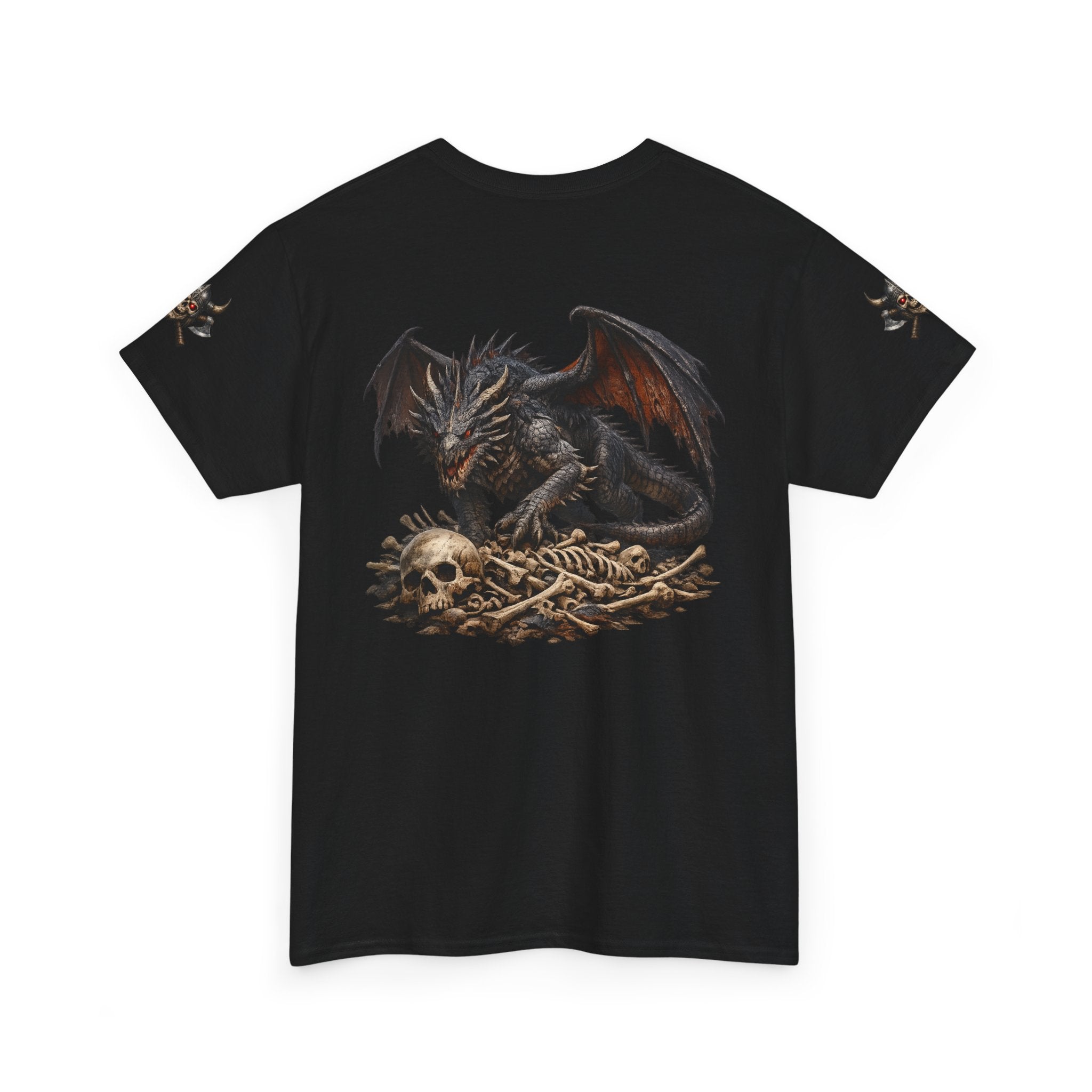 Premium Dragon Skull T-Shirt — Dark Fantasy Graphic Tee for Gothic & Metal Fans