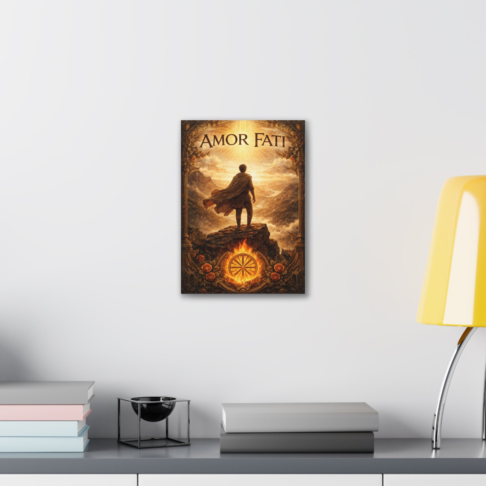 Amor Fati Canvas Wall Art — Stoic Journey Inspirational Print