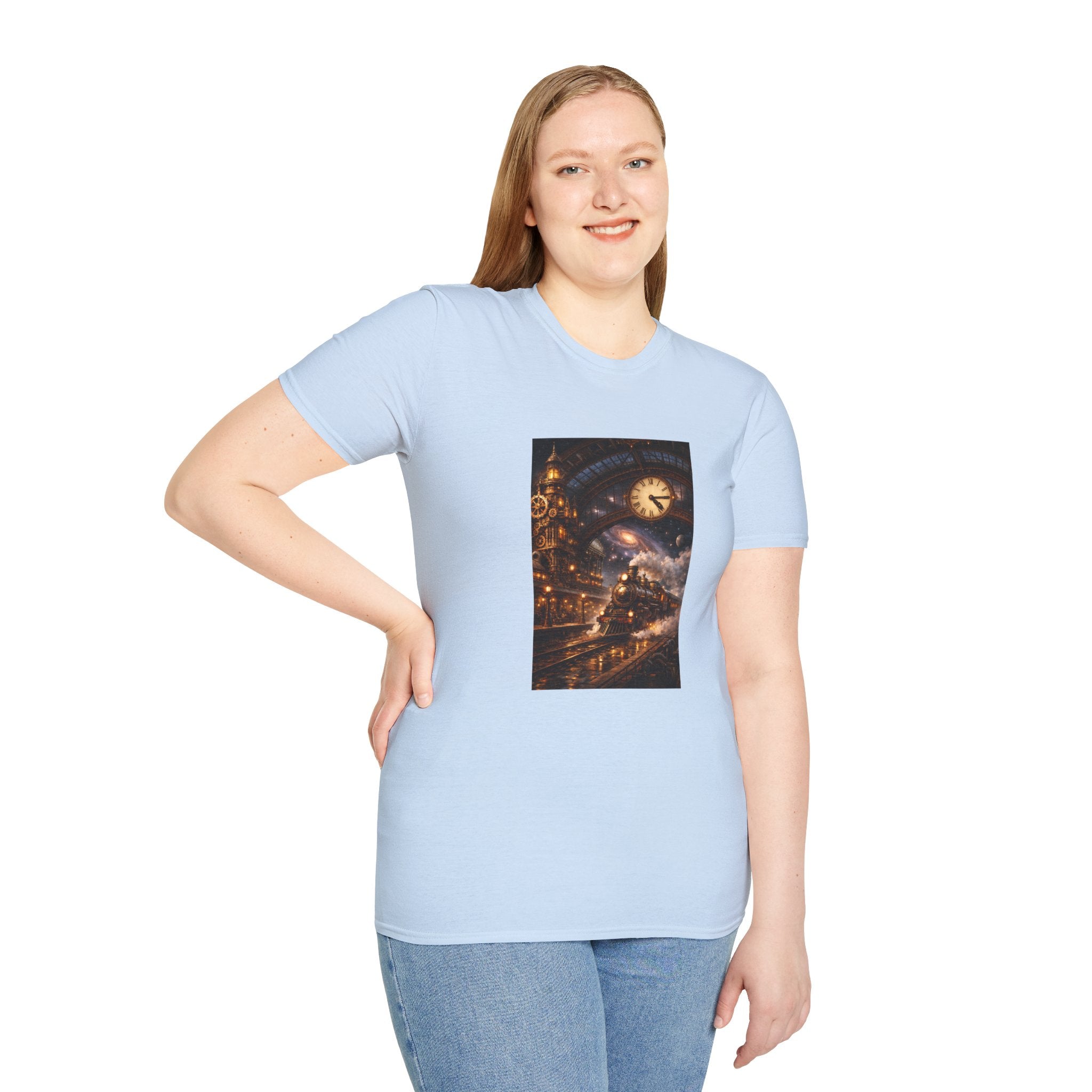 Steampunk Train T-Shirt — Steampunk Nightscape Tee