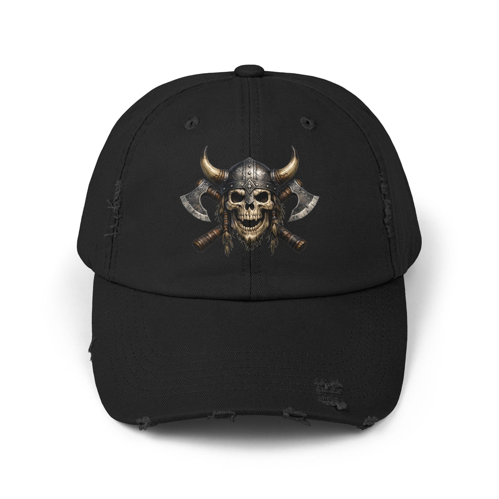 Viking Skull Axe Distressed Cap