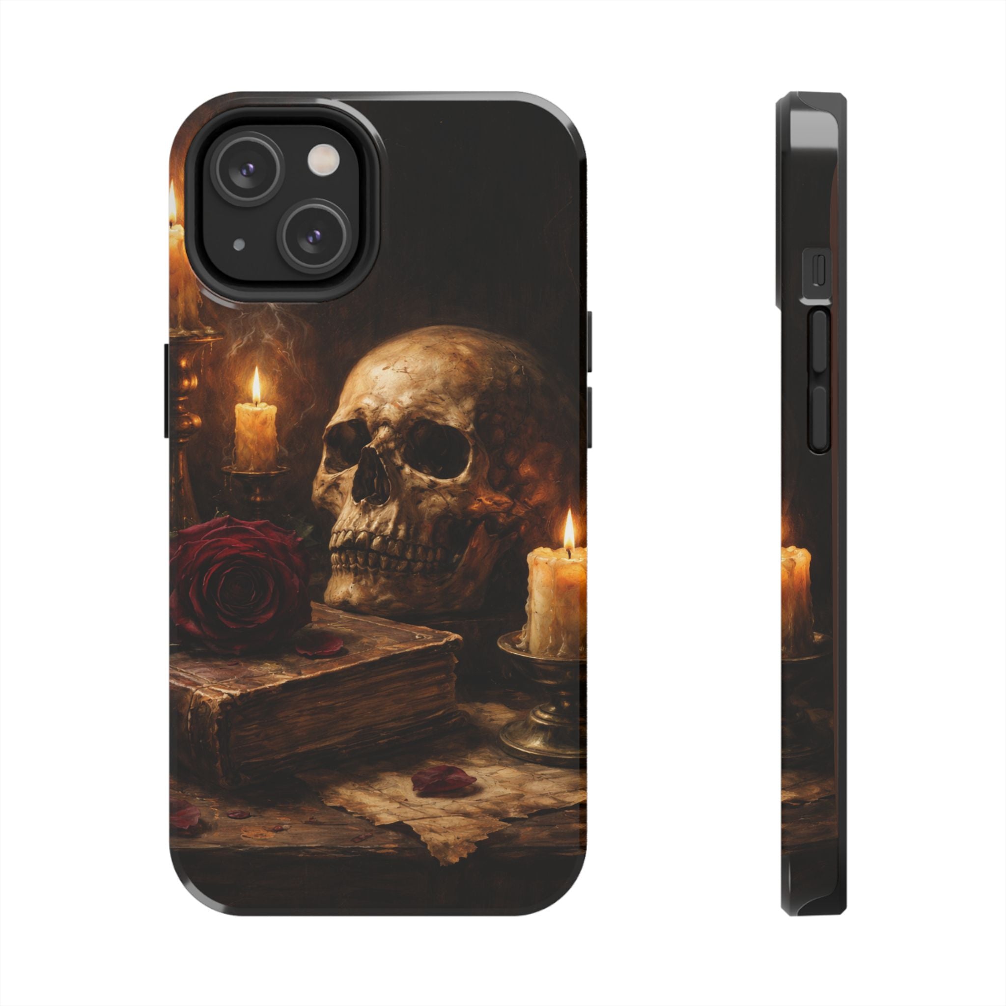 Skull & Candle Tough Phone Case — Memento Mori Protective Cover