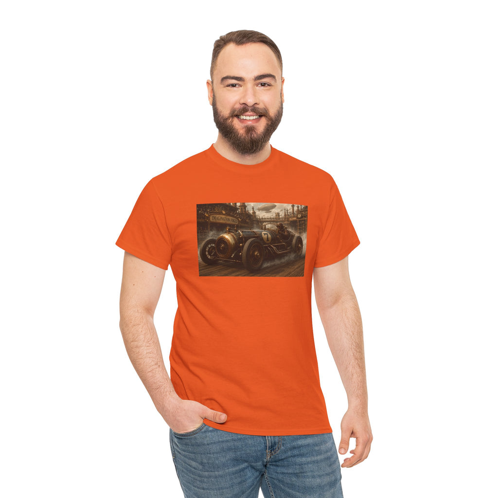 Steampunk Racecar Tee — Classic Antique Car Graphic T-Shirt