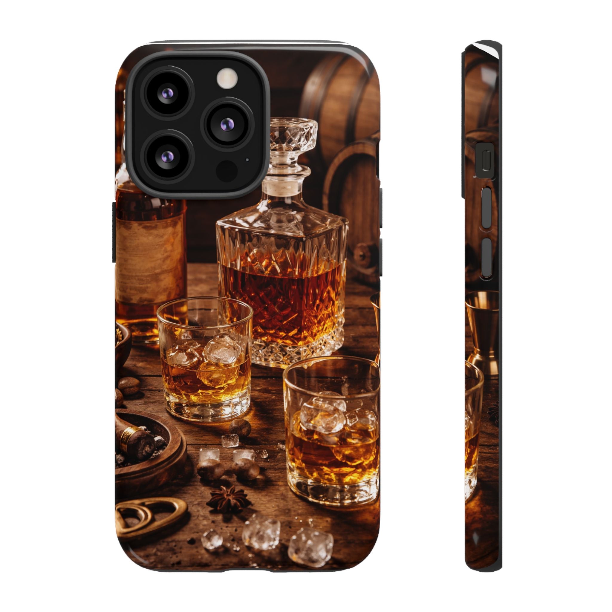 Whiskey Decanter Phone Case — Vintage Bar Spirits Protective Tough Case