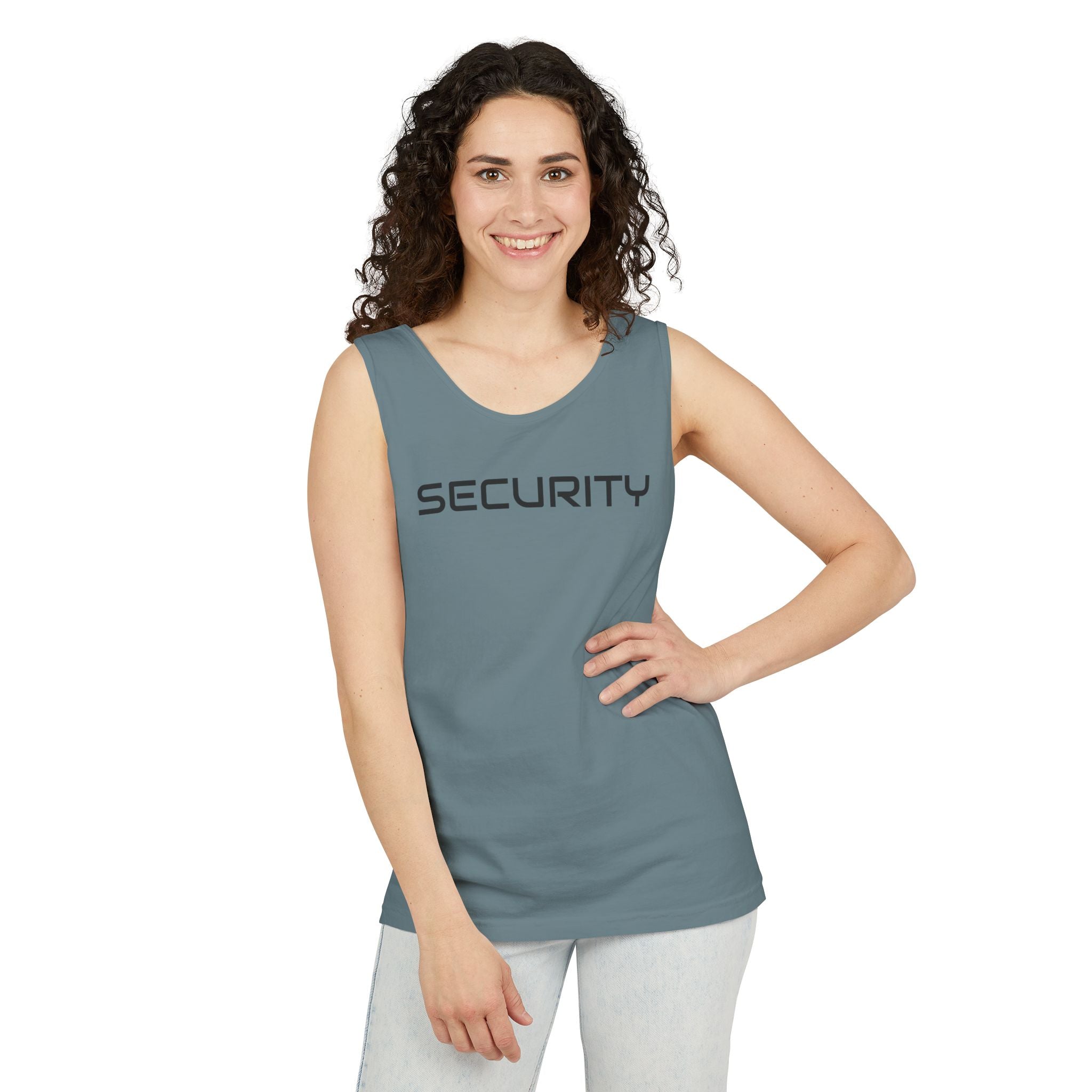 SECURITY Graphic Tank Top — Bold 'SECURITY' Streetwear Muscle Tee